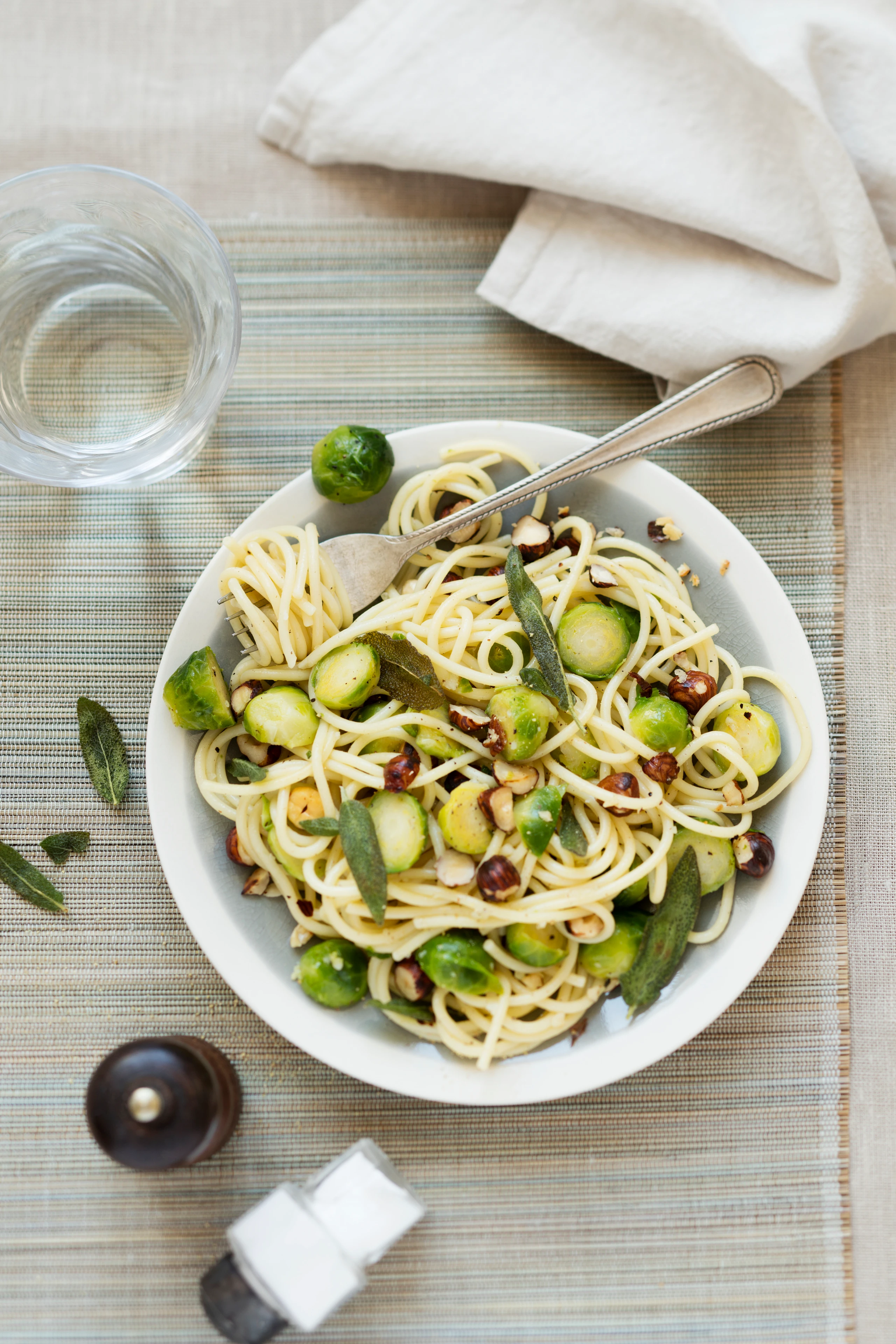Spaghetti mit Kohlsprossen