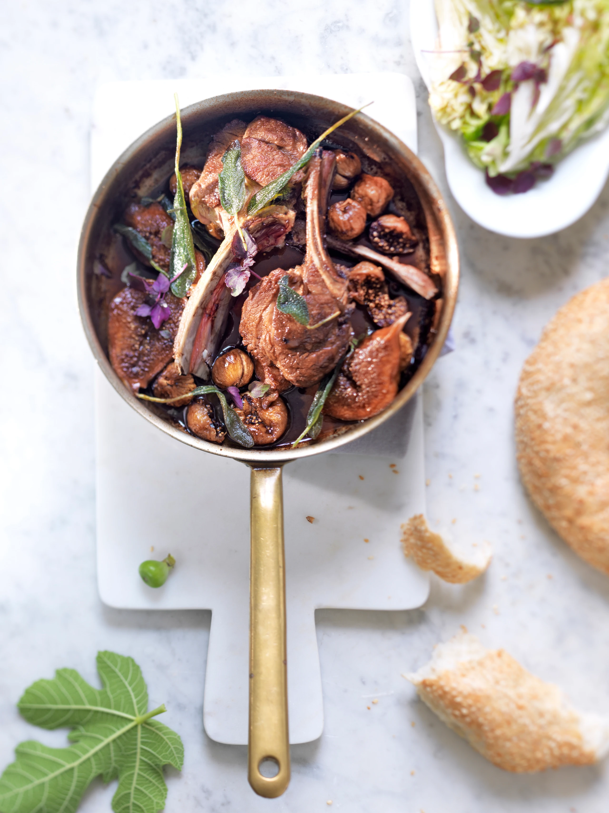 Lammchops mit Rotweinfeigen