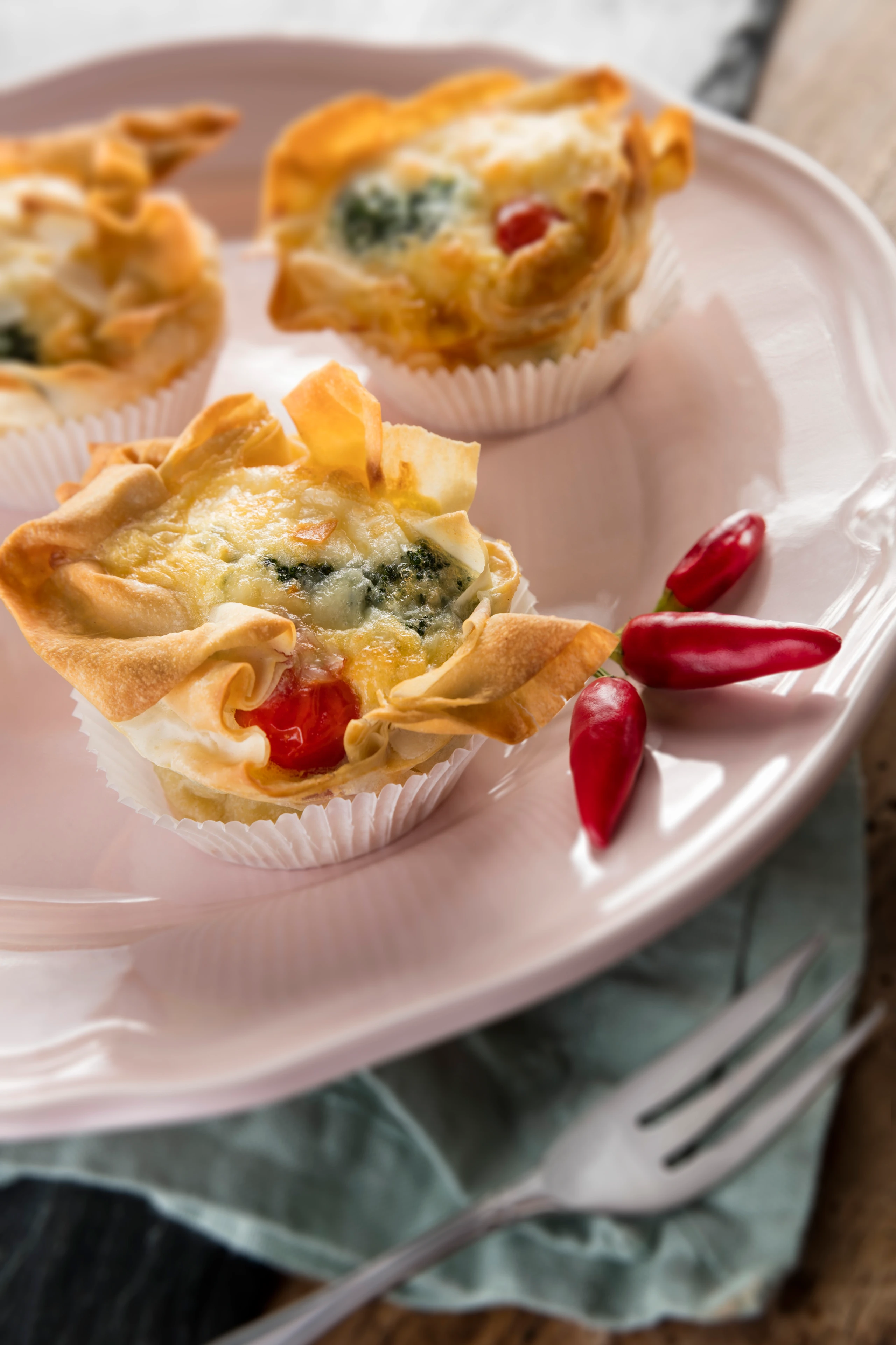 Strudelteig-Quiche-Muffins