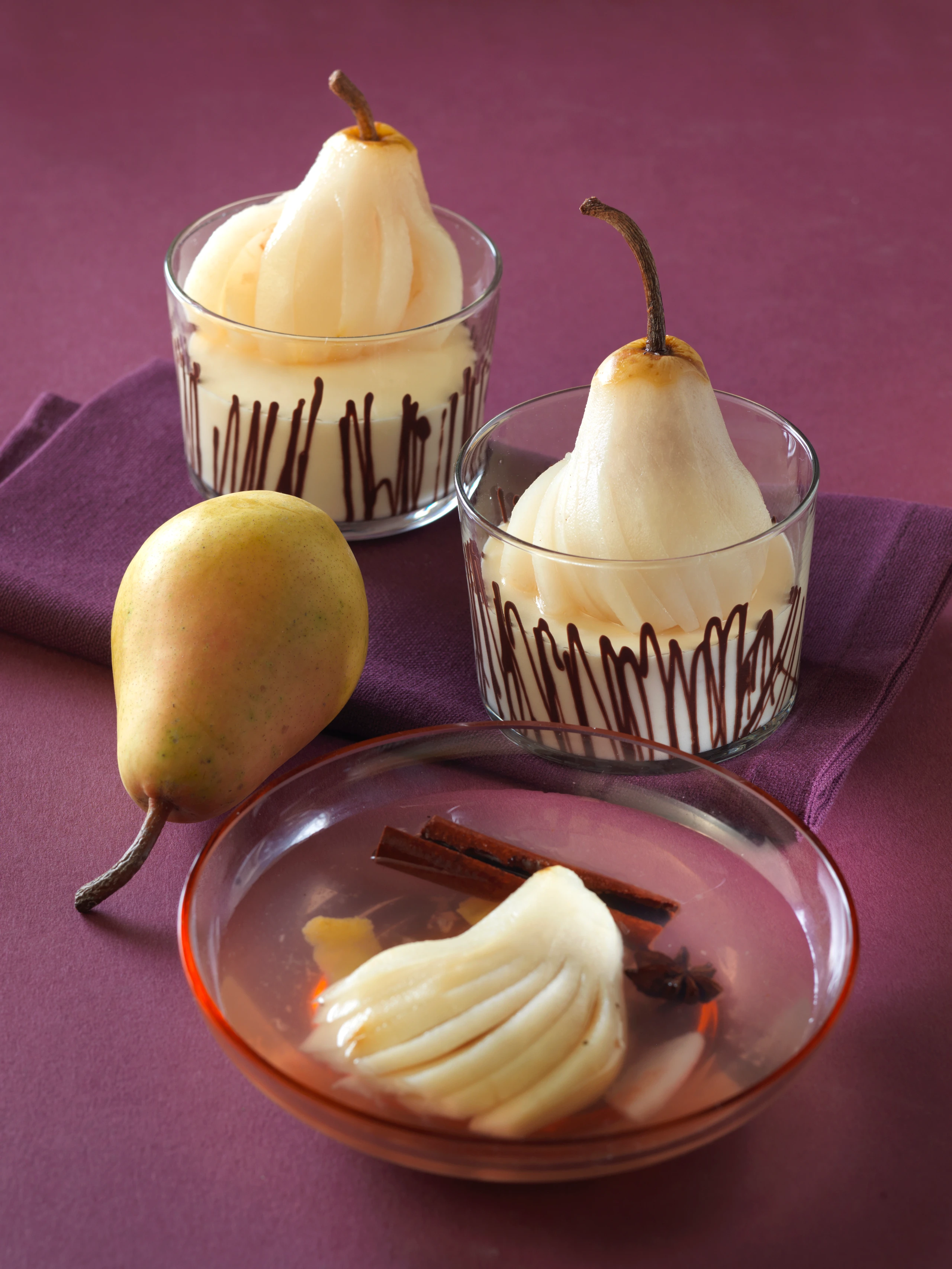 Kaffeecreme mit Birnen