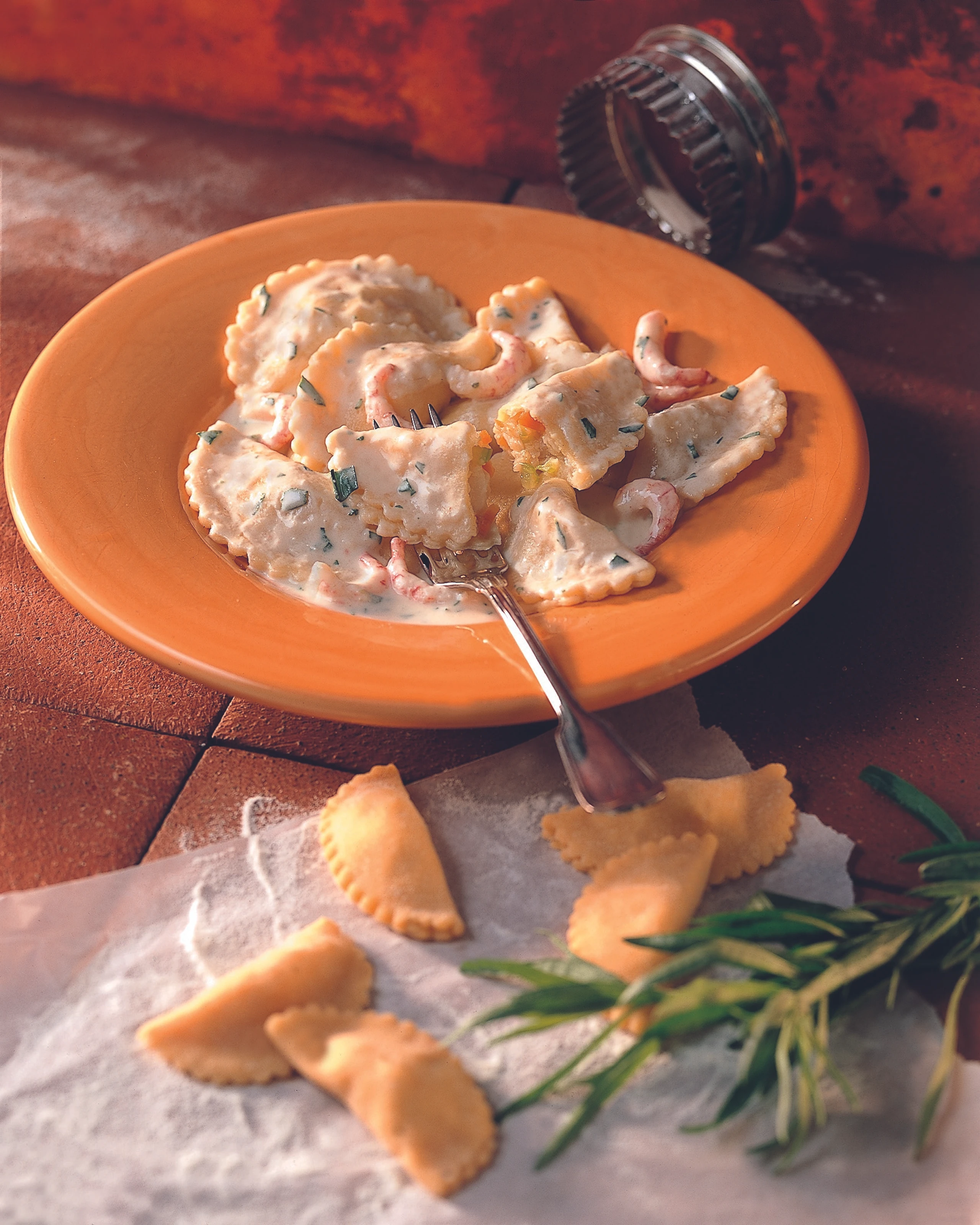 Tortelloni mit Fischfüllung