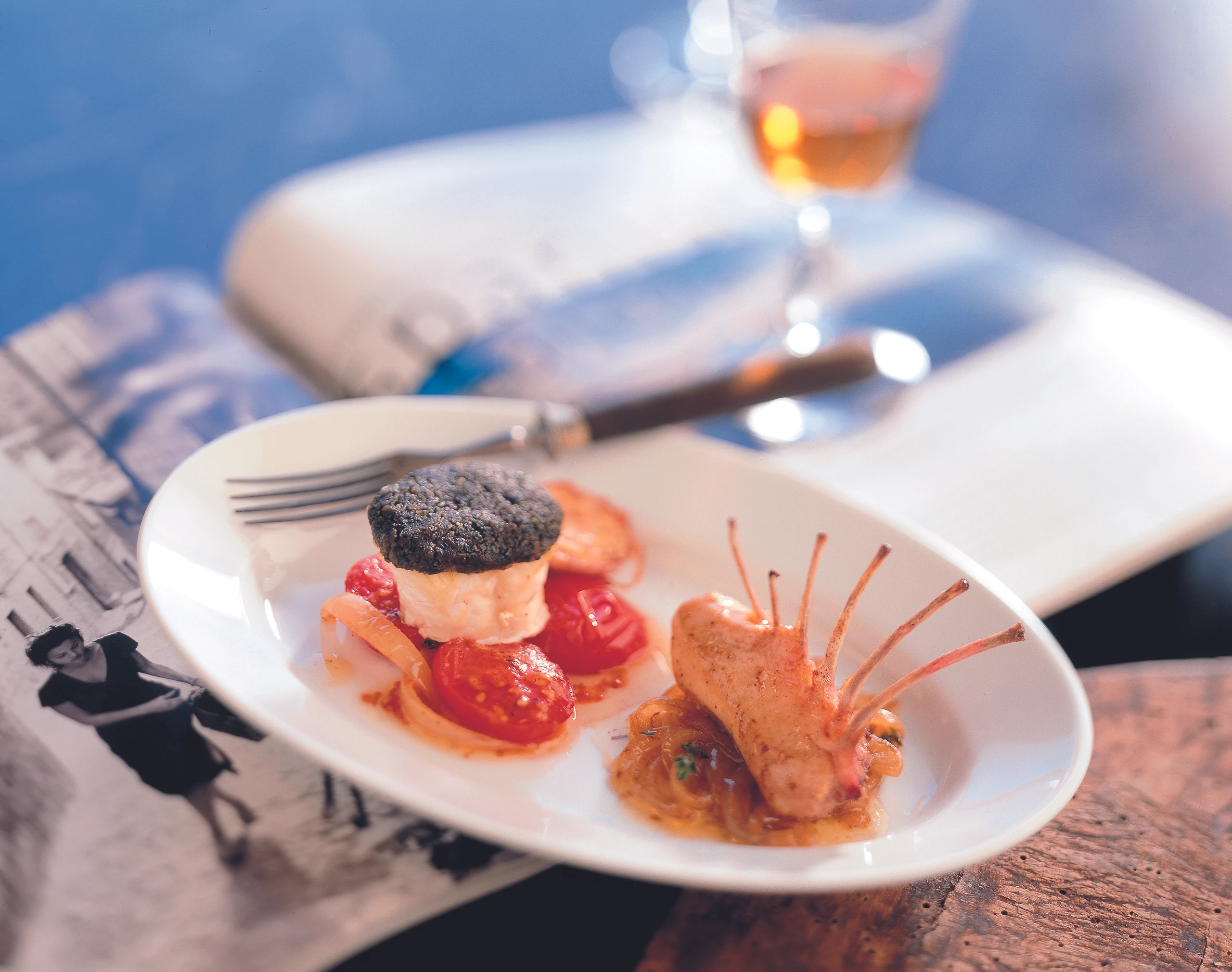 Kaninchen auf Sherry-Zwiebeln