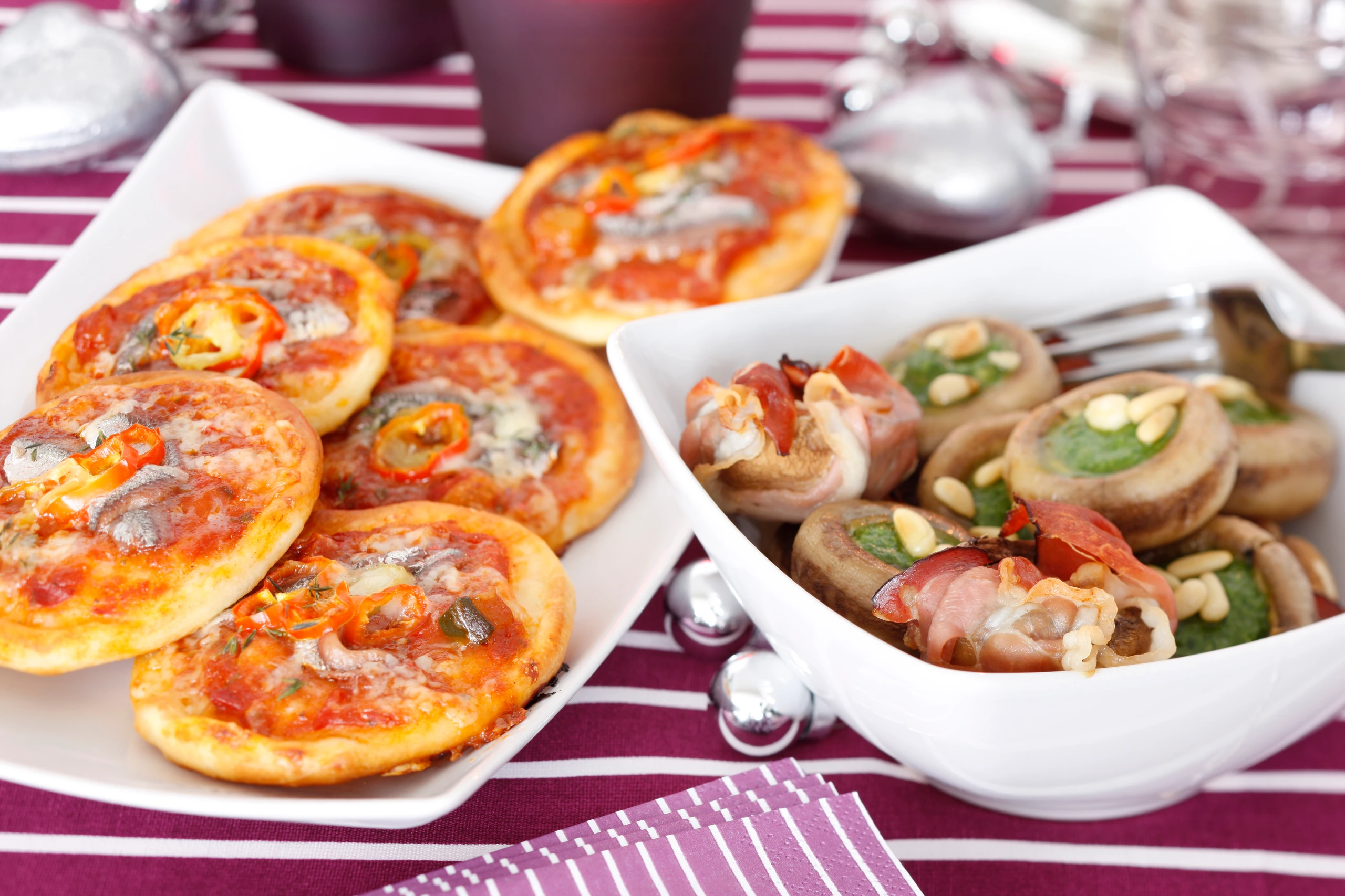 Zweierlei Ofenchampignons