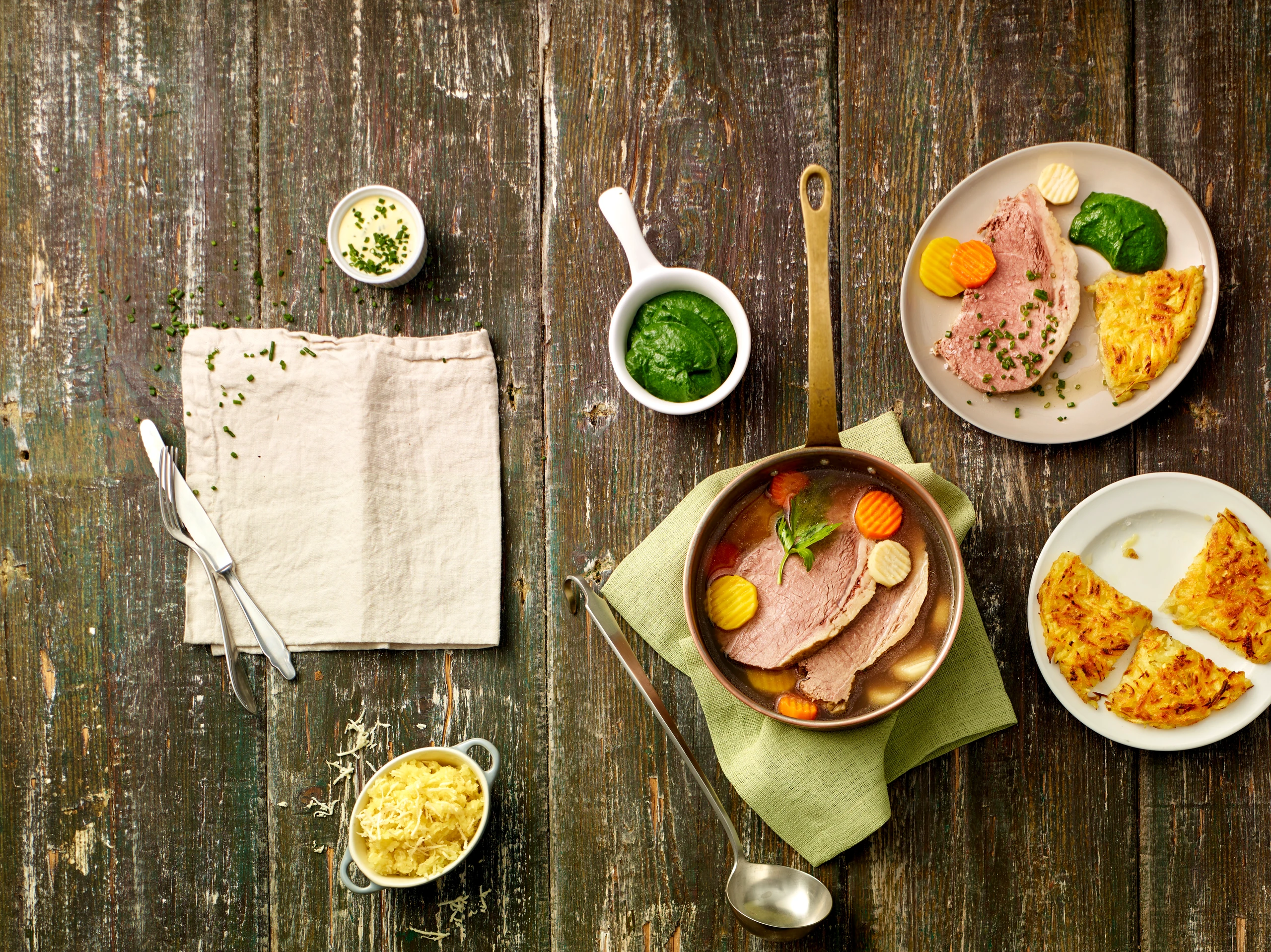 Tafelspitz mit Schnittlauchsauce und Apfelkren