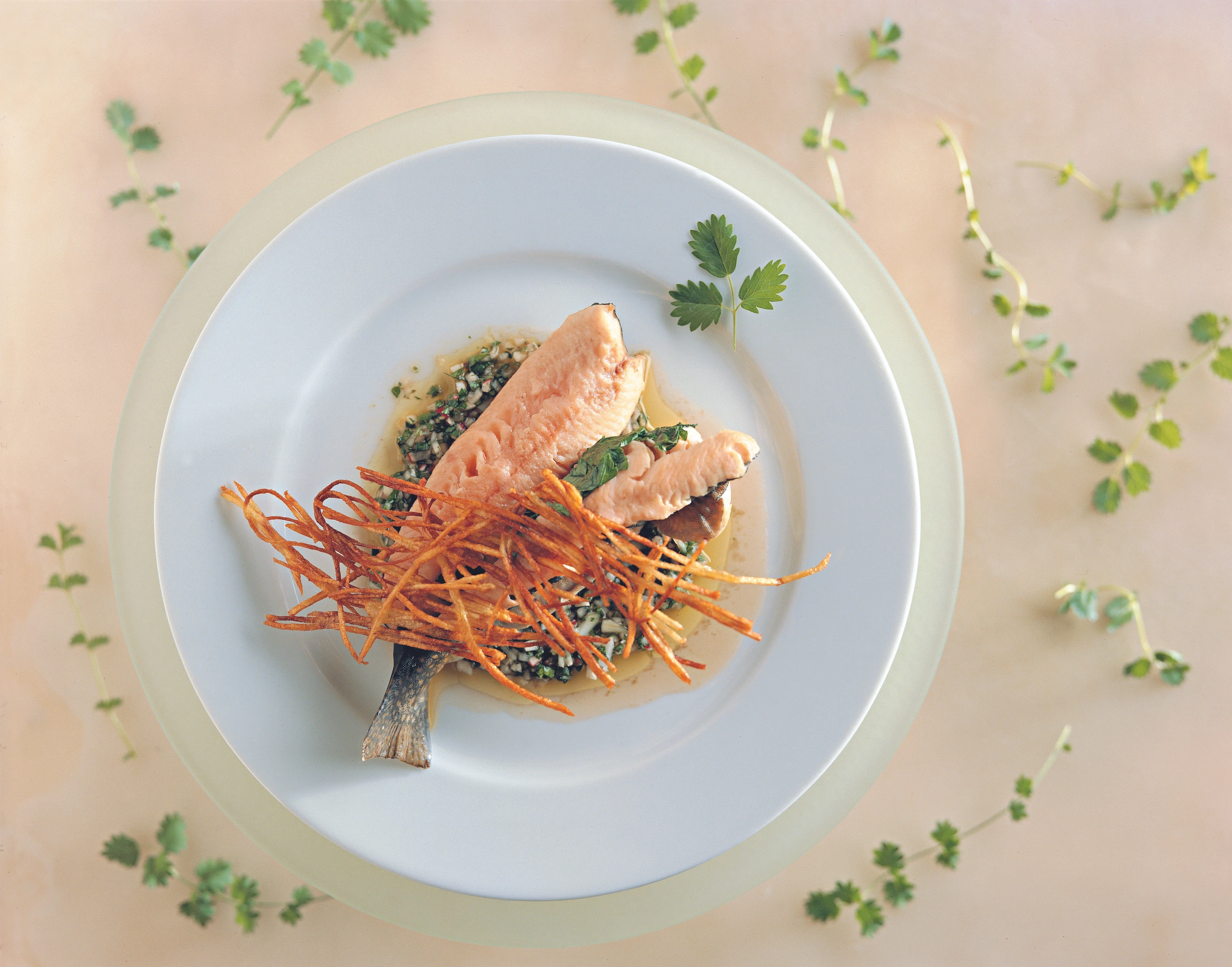 Saiblingsfilets mit Kräutermarinade