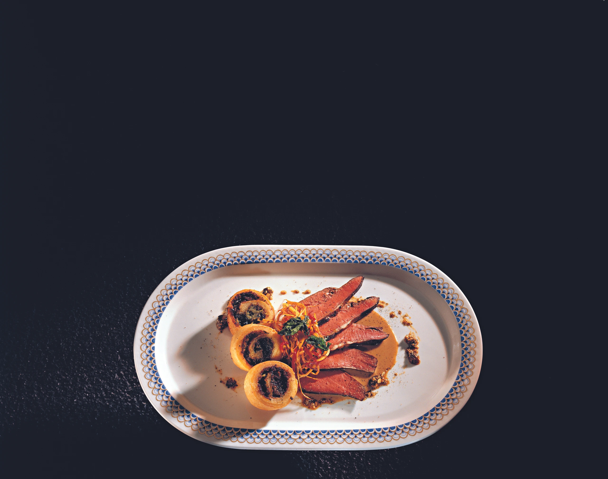 Gebratenes Kalbsherz mit Erdäpfel-Krautkrapferln