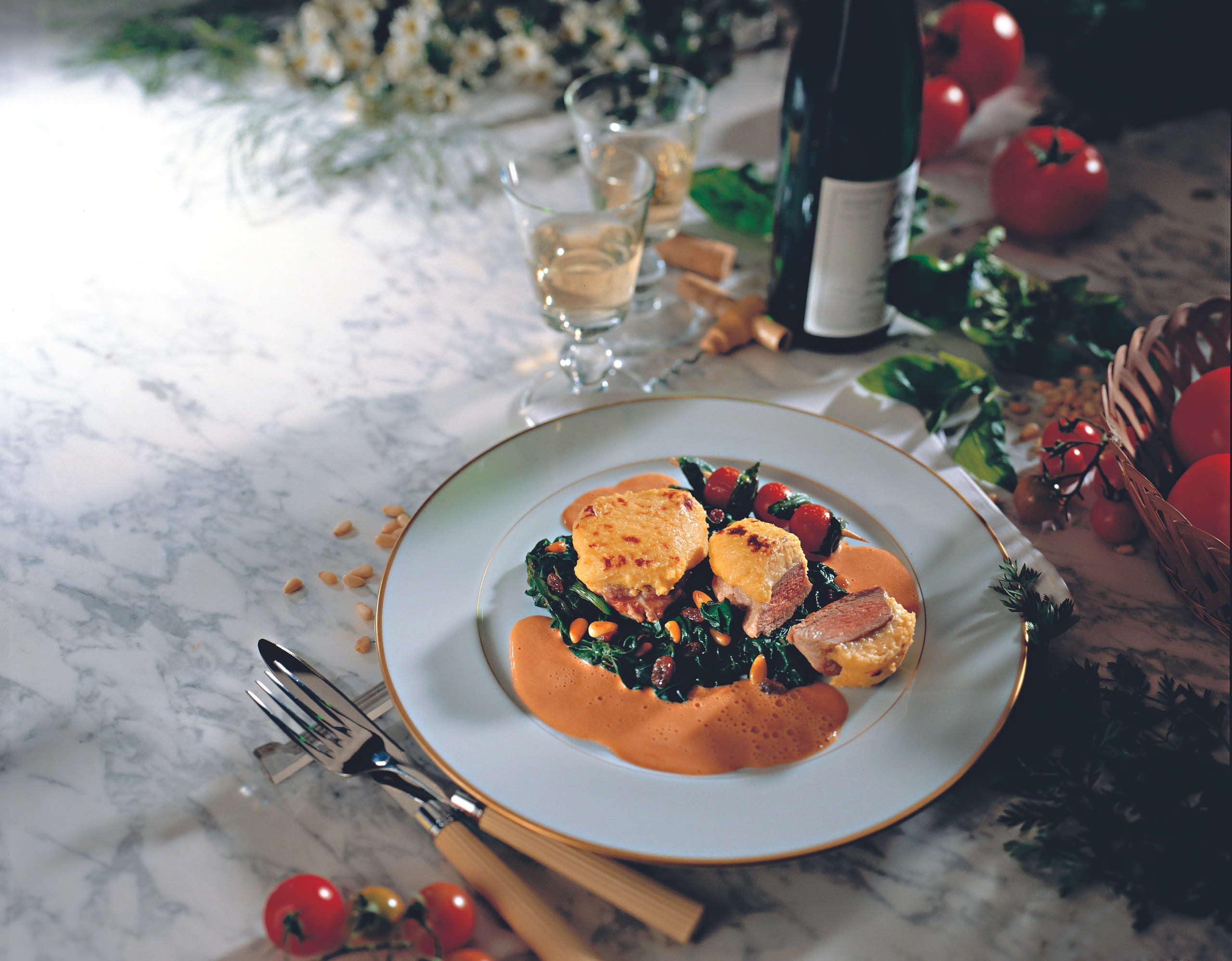 Schweinssteak mit Polentakruste