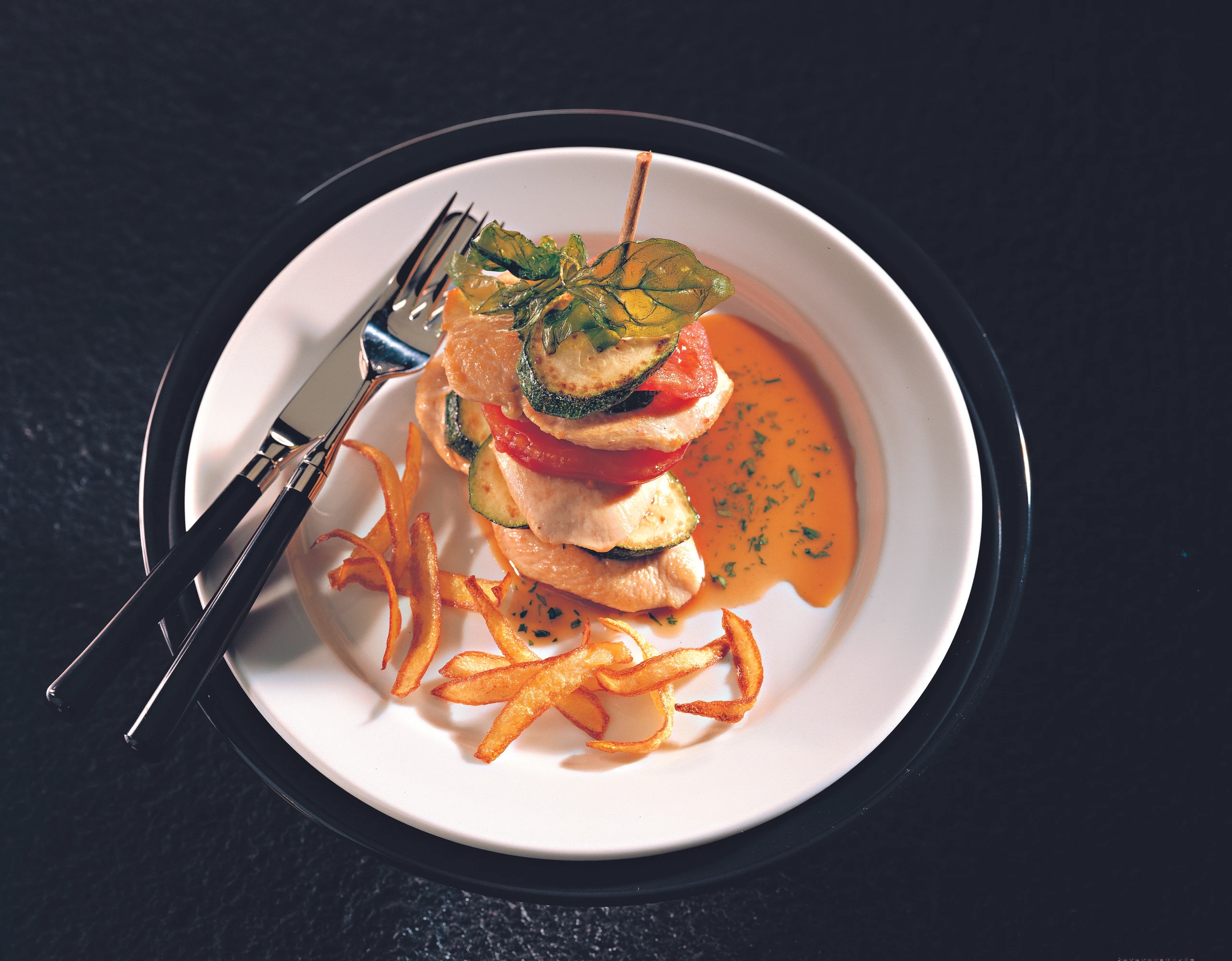 Fleisch-Gemüse-Türmchen