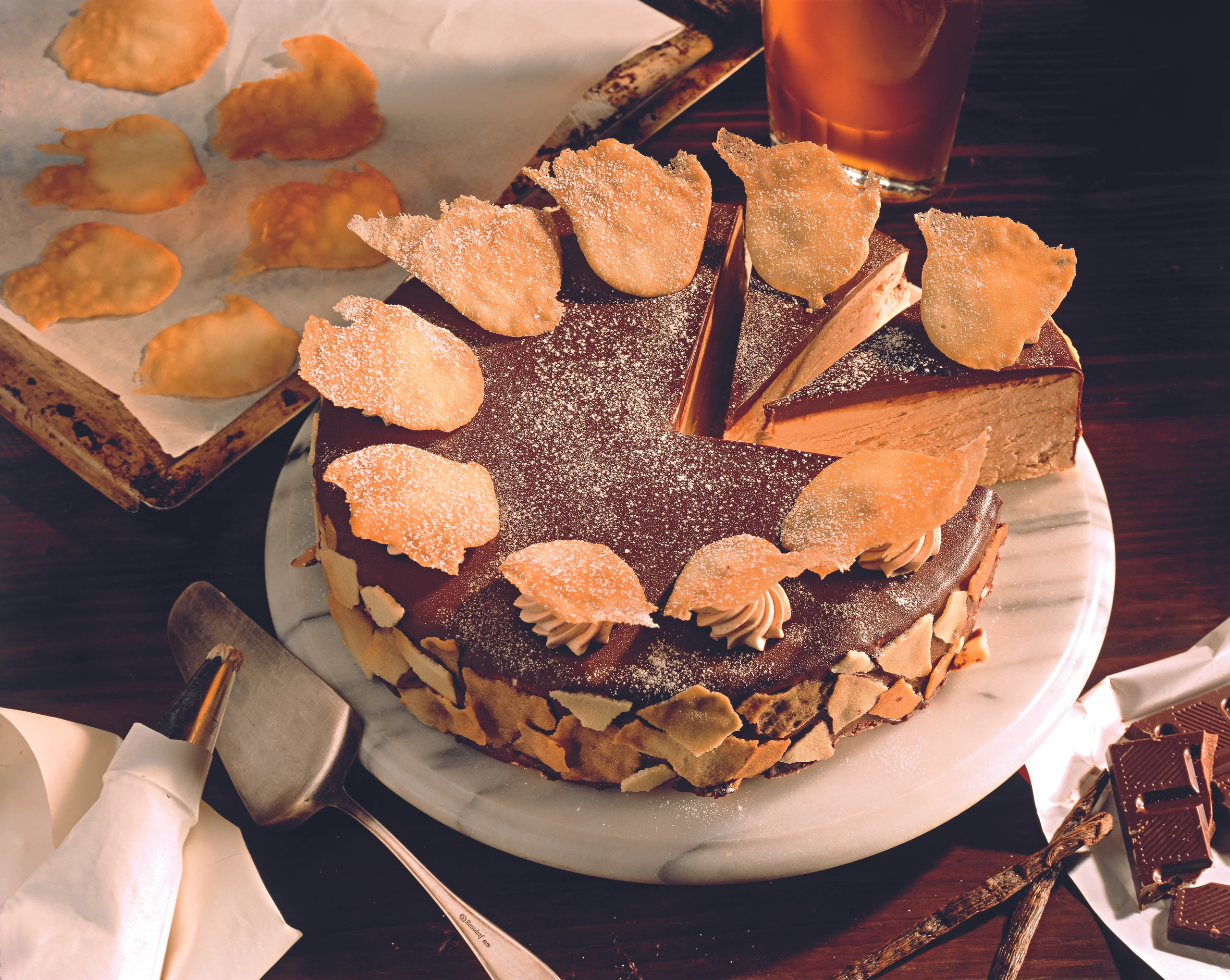 Oblatentorte mit Nougatcreme