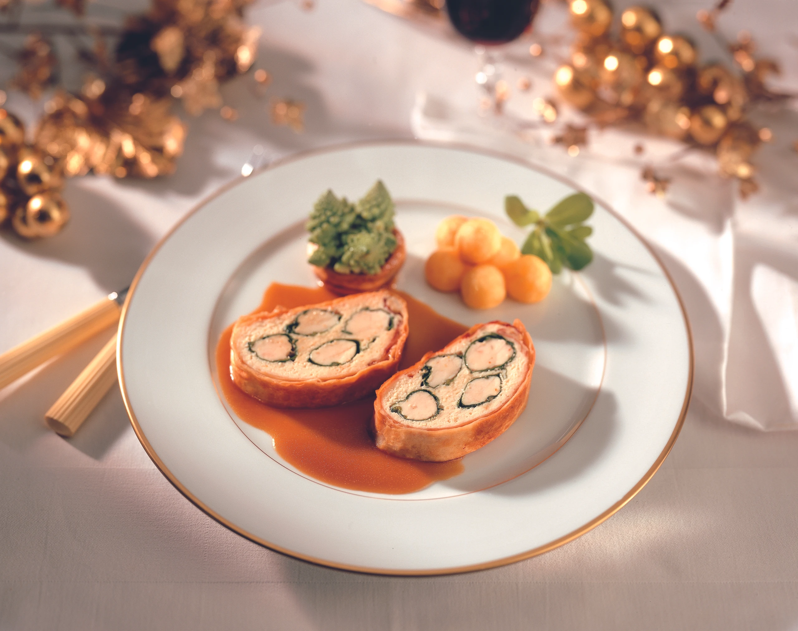 Mosaikbraten im Strudelteig