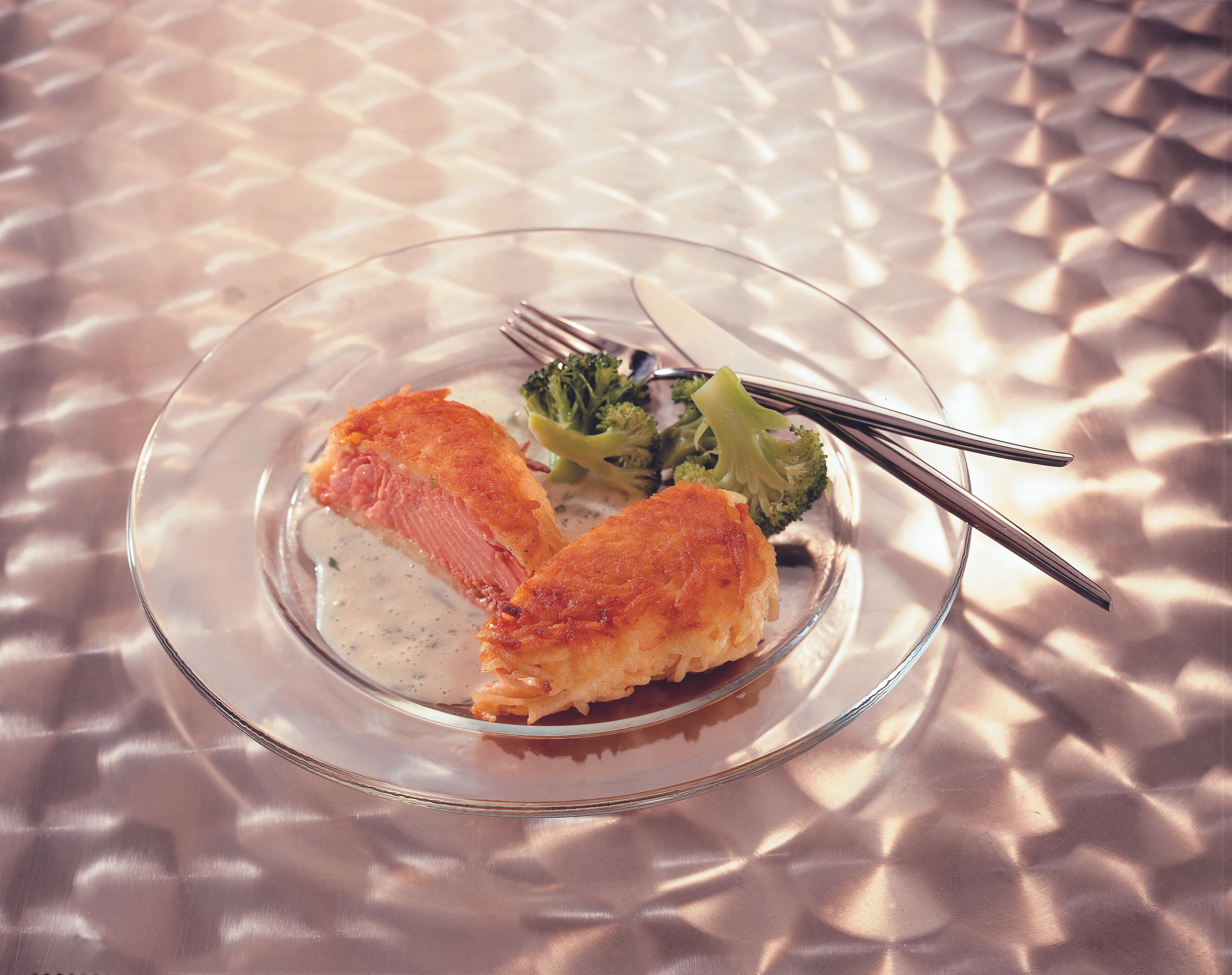 Lachsfilets in Erdäpfelkruste