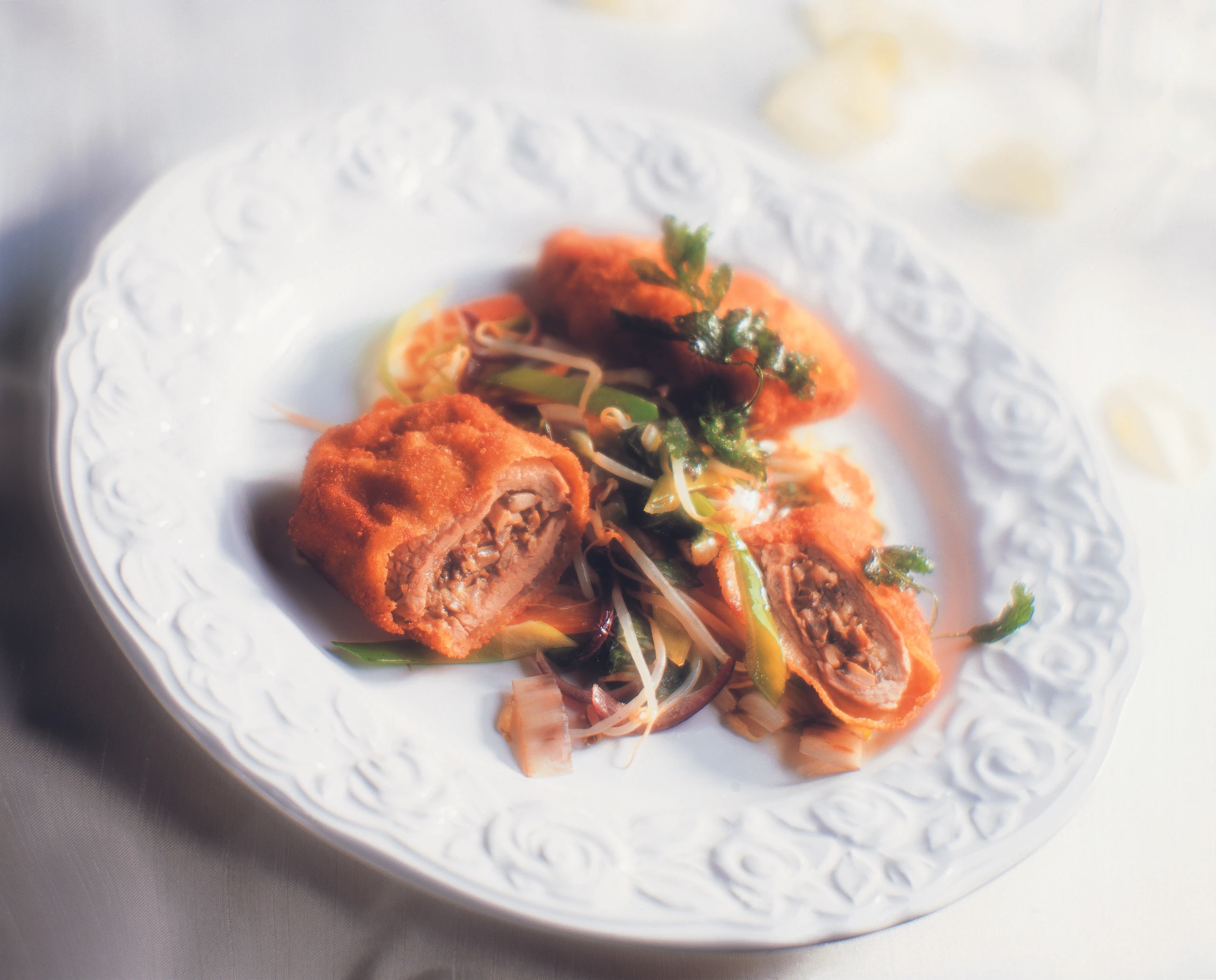 Gefüllte gebackene Lammschnitzerl