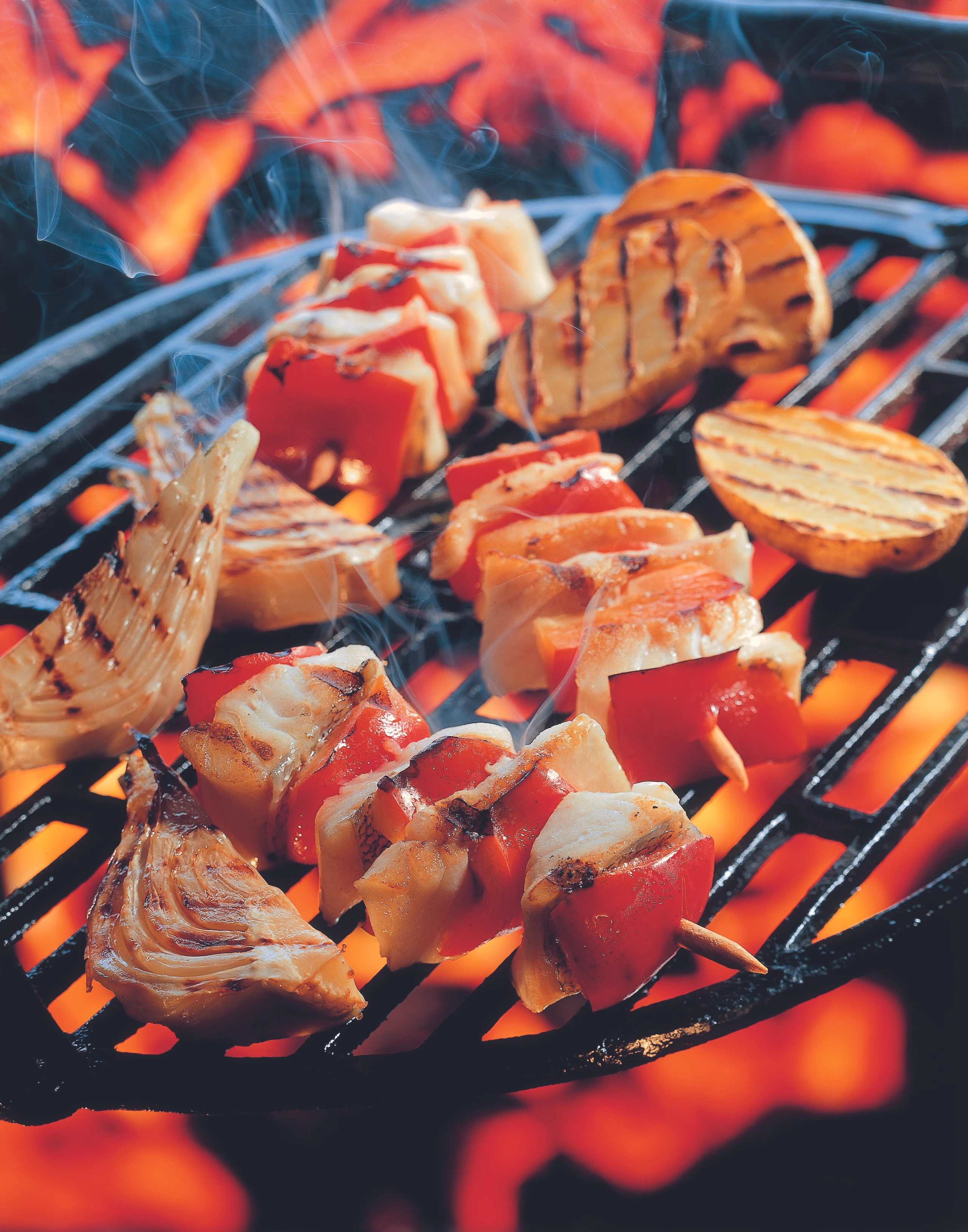 Zander-Paprika-Spießchen