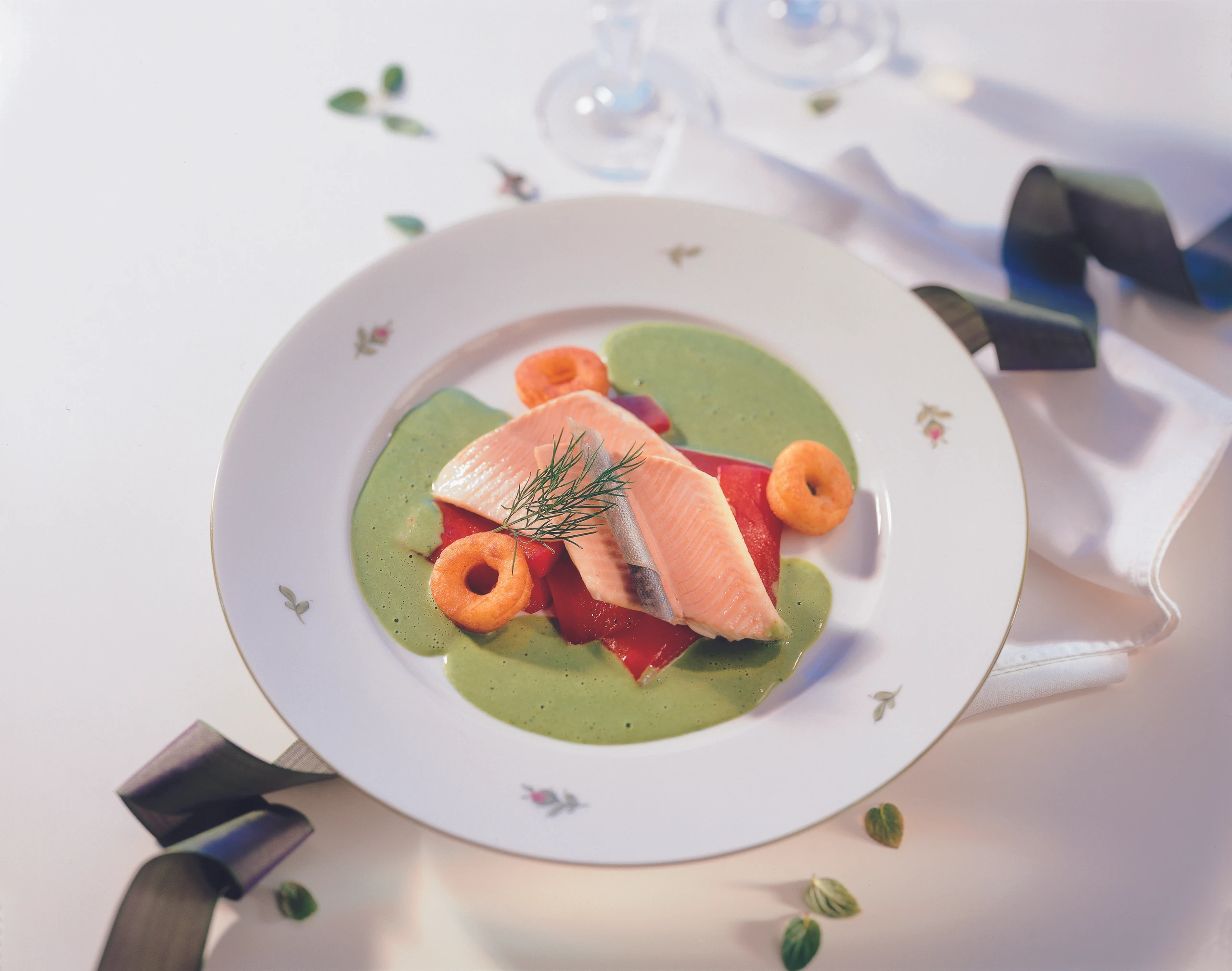 Bachsaiblingsfilet mit Topfen-Dillsauce