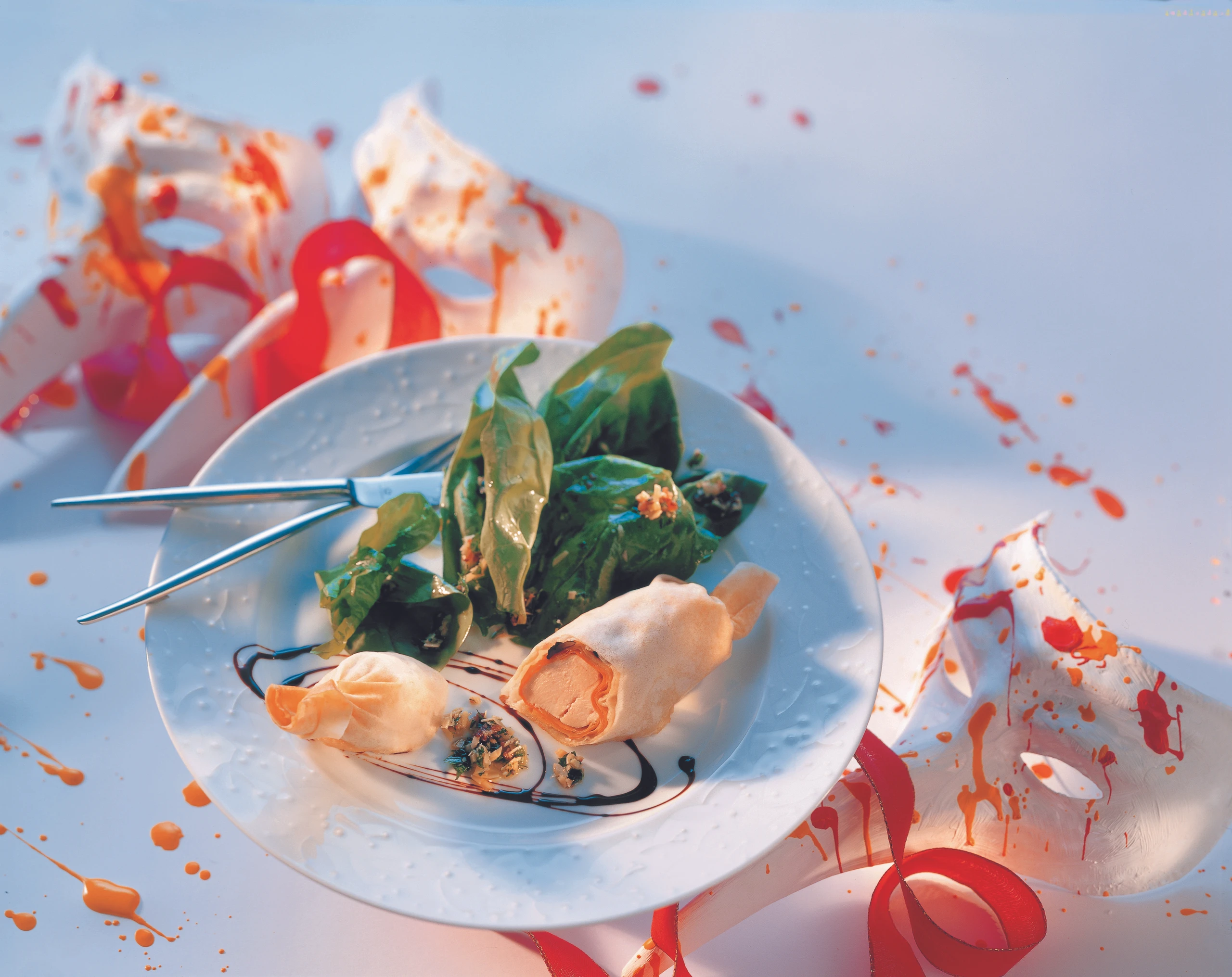 Bonbons mit getrüffeltem Spinat