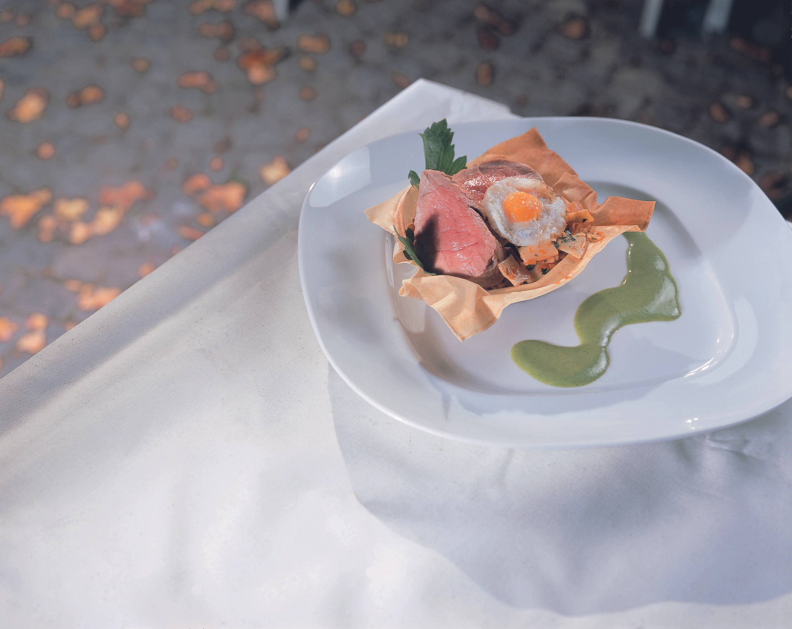 Pochiertes Schweinsfilet auf Grenadiermarsch