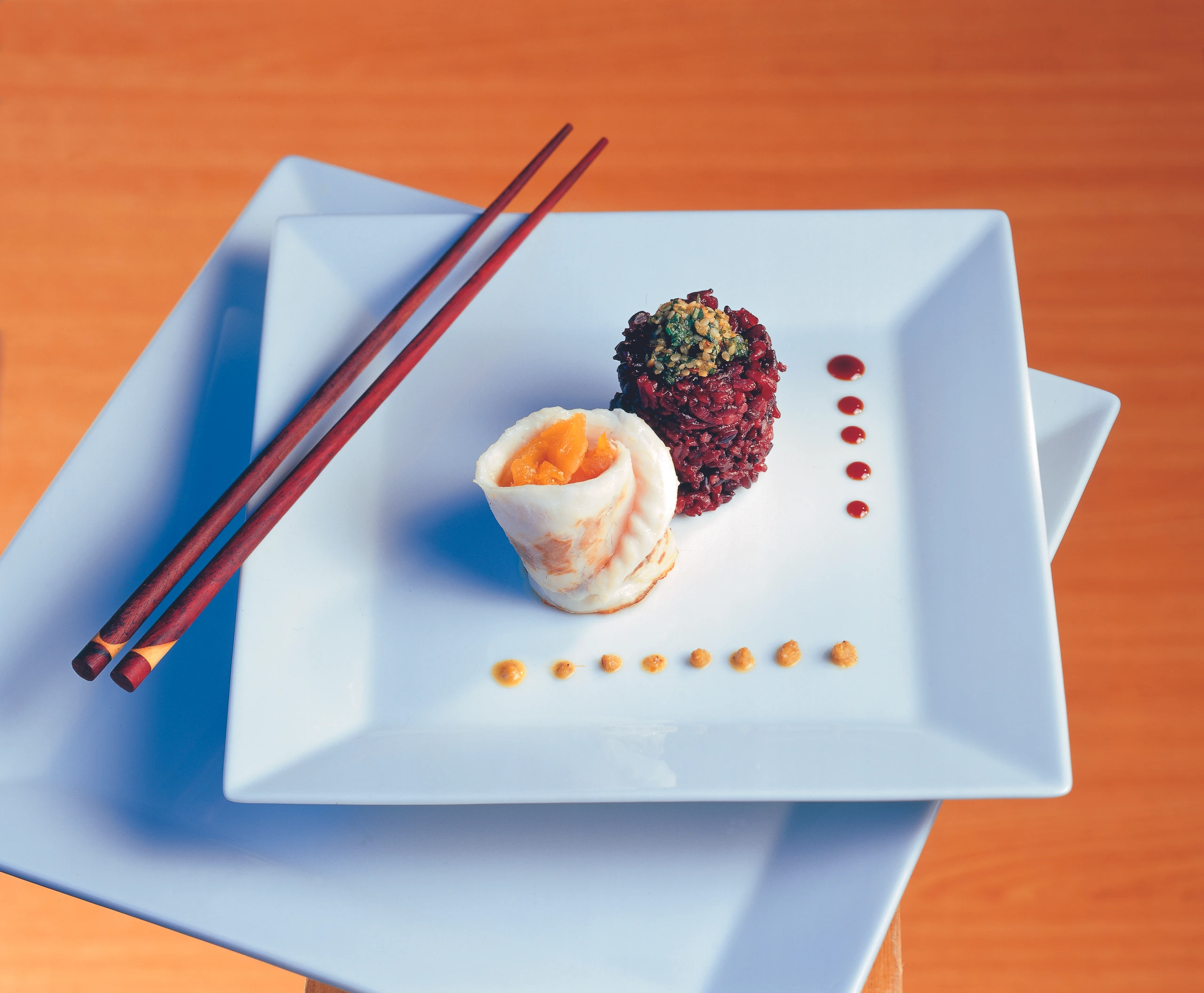 Wolfsbarsch mit Marillen-Ziegenfrischkäse