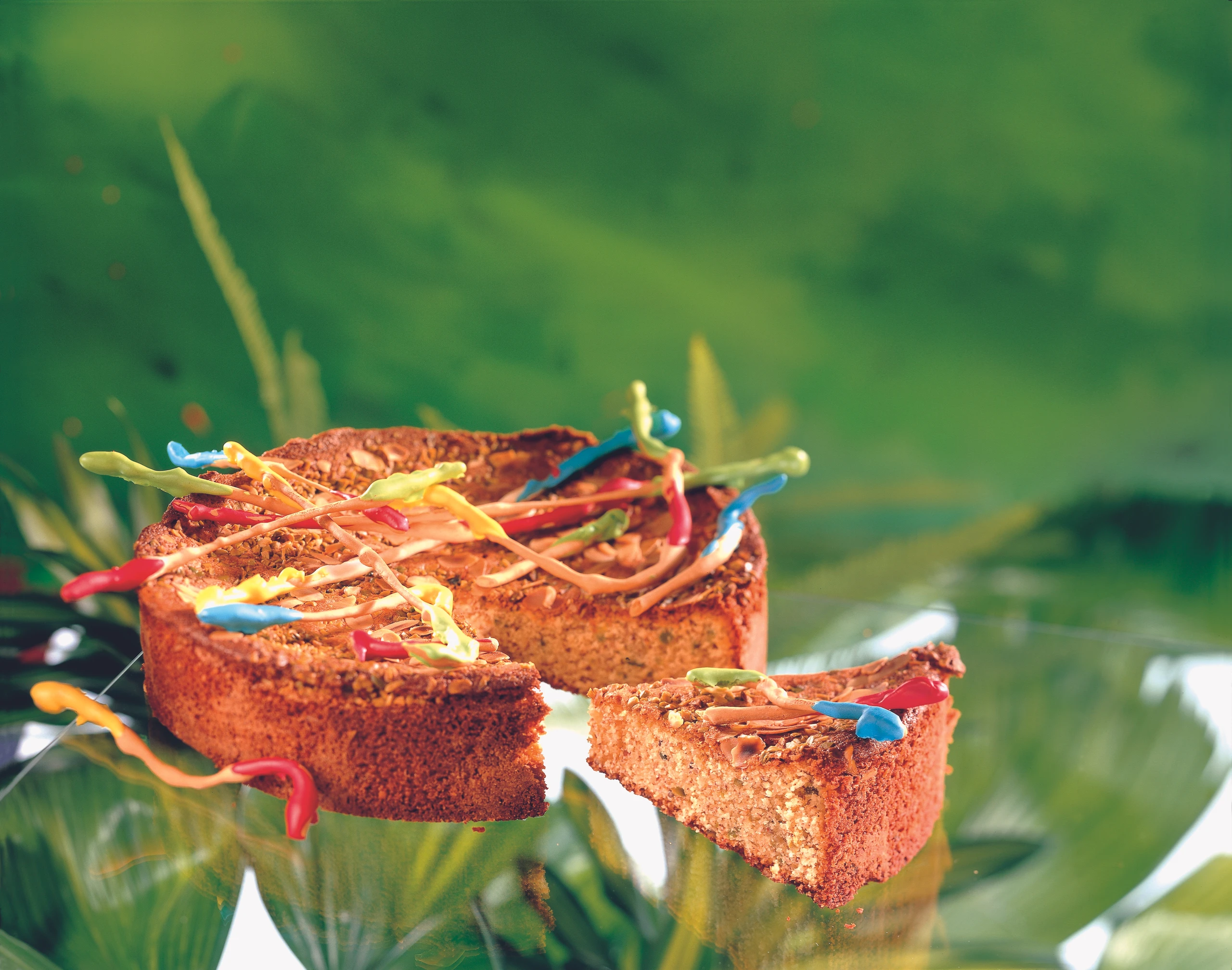 Pistazientorte mit süßen Grissini