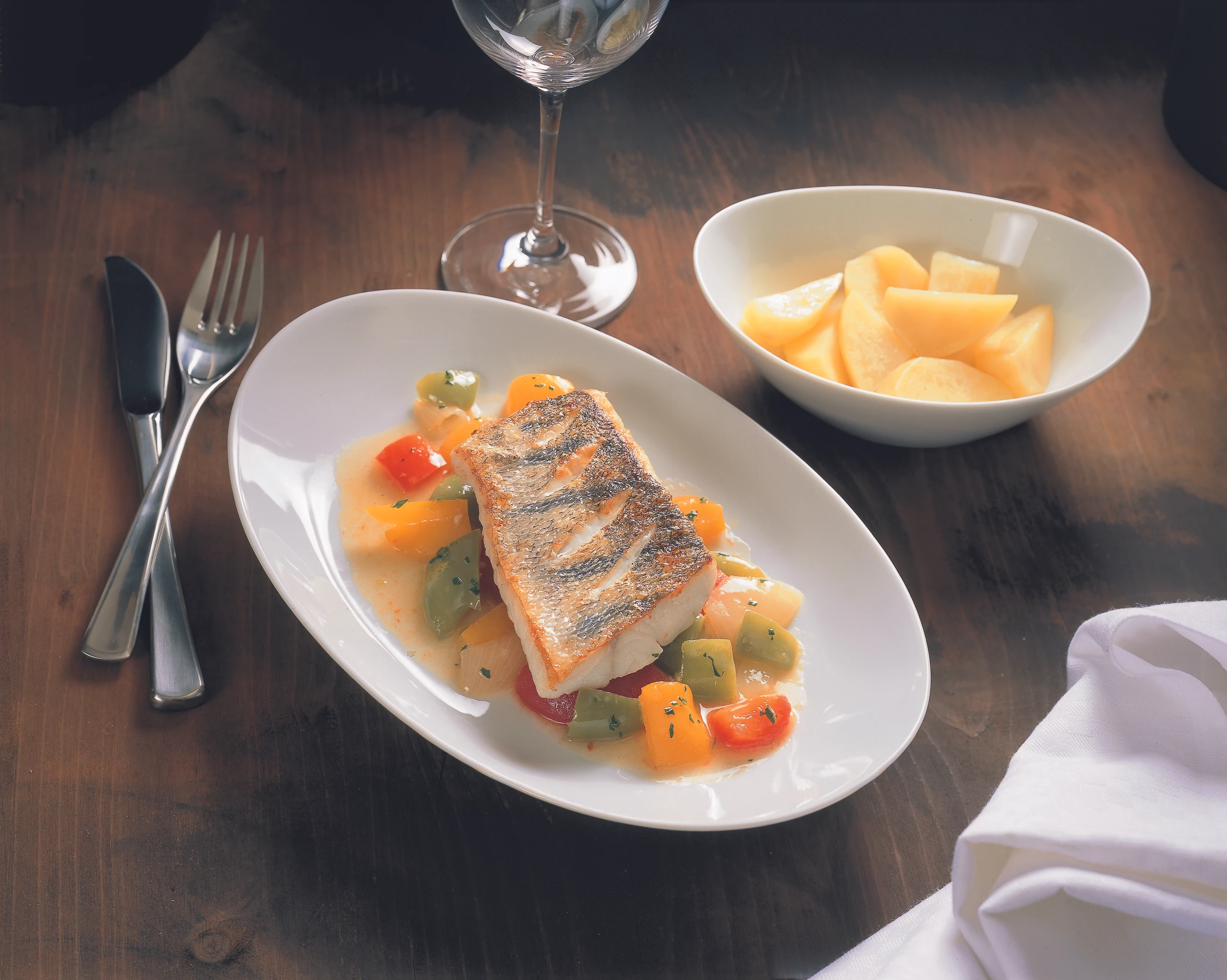 Zanderfilet auf Letschogemüse