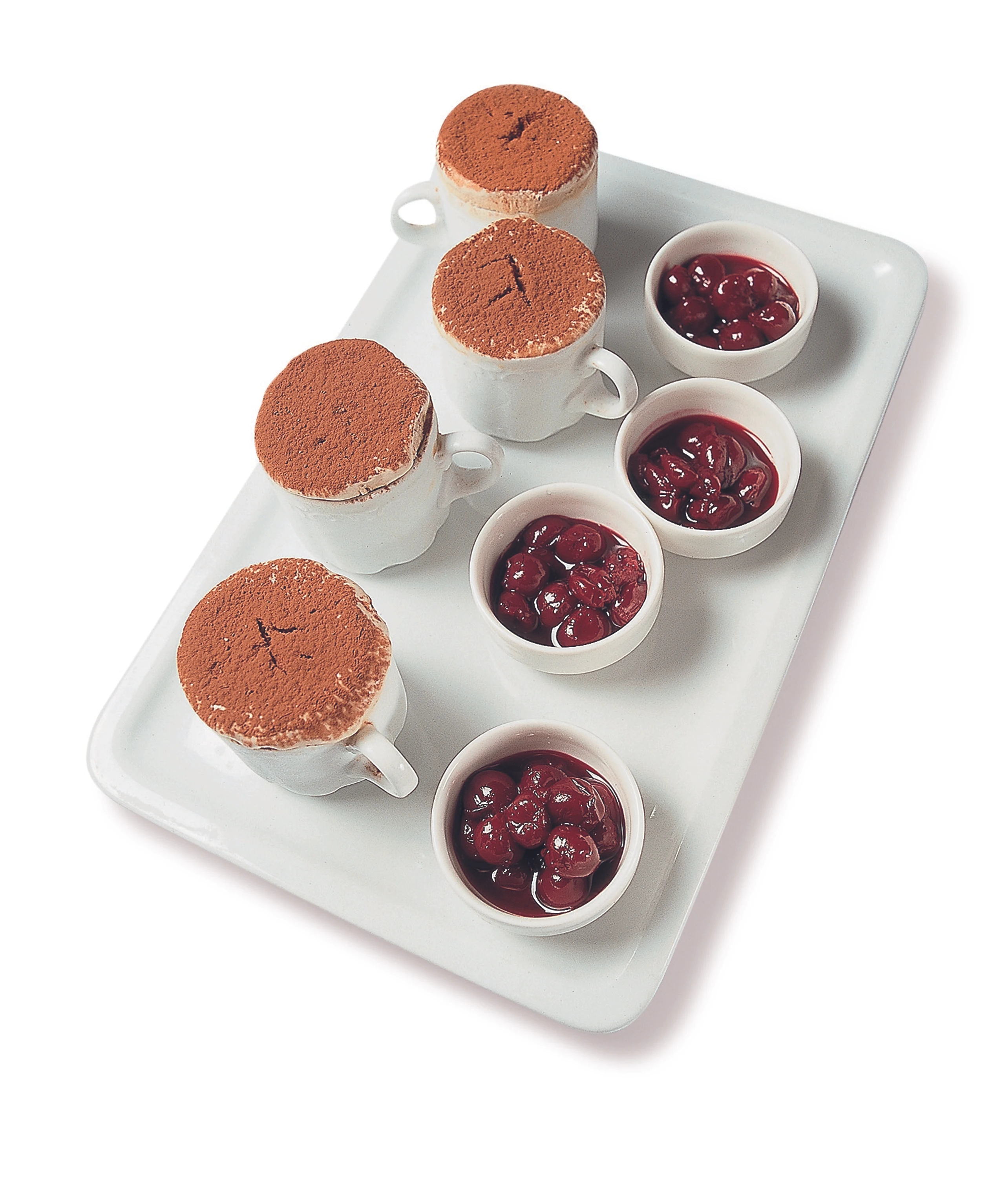 Cappuccino-Parfait mit Kirschenkompott