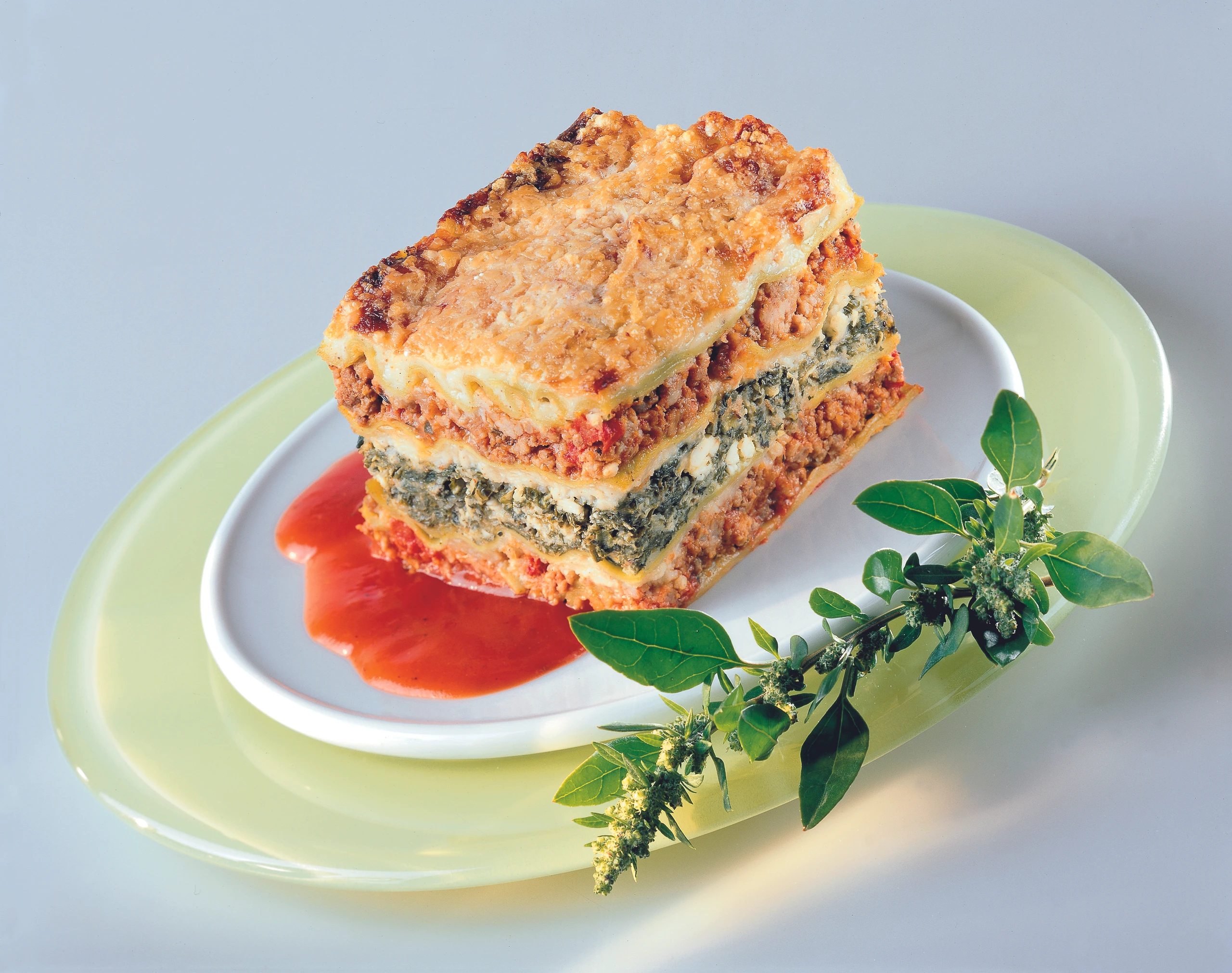Fleischige Wildspinat-Lasagne