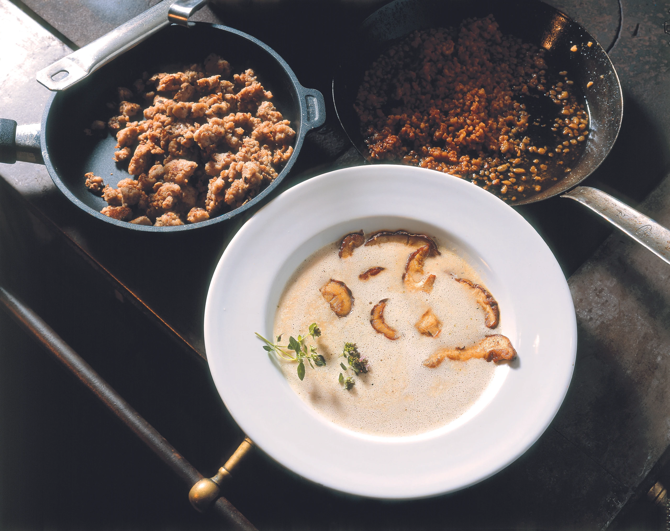 Steinpilzsuppe mit Heidensterz