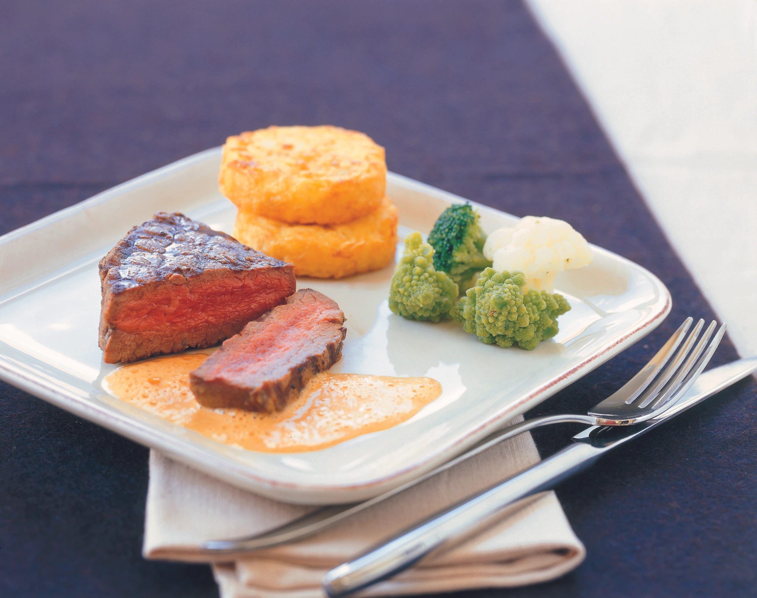 Rindssteak mit Paprikasauce