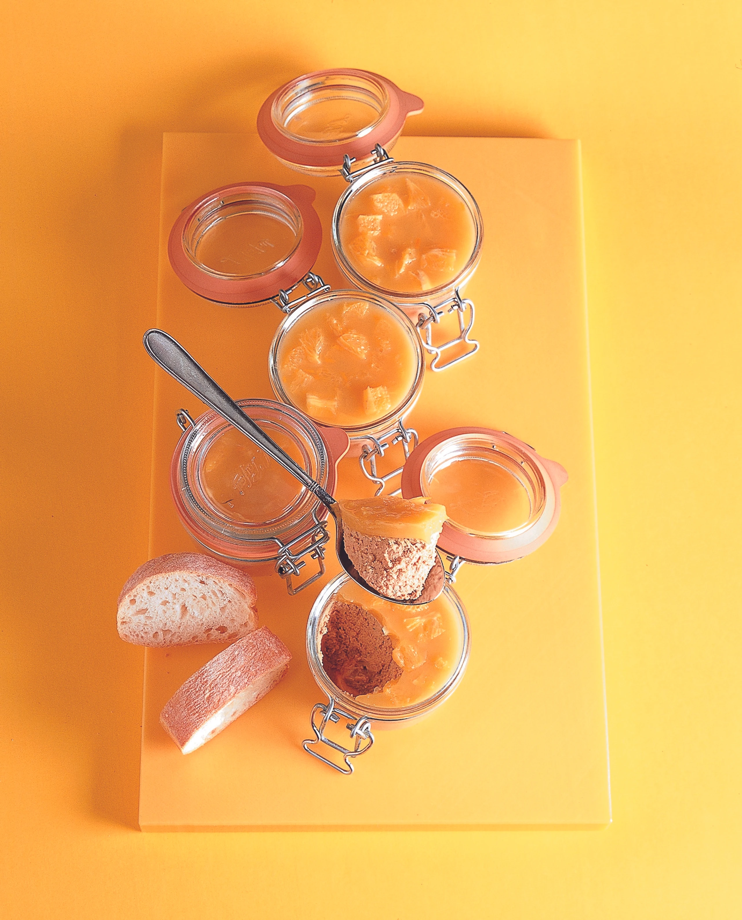 Hühnerleber-Mousse mit Orangen-Ragout