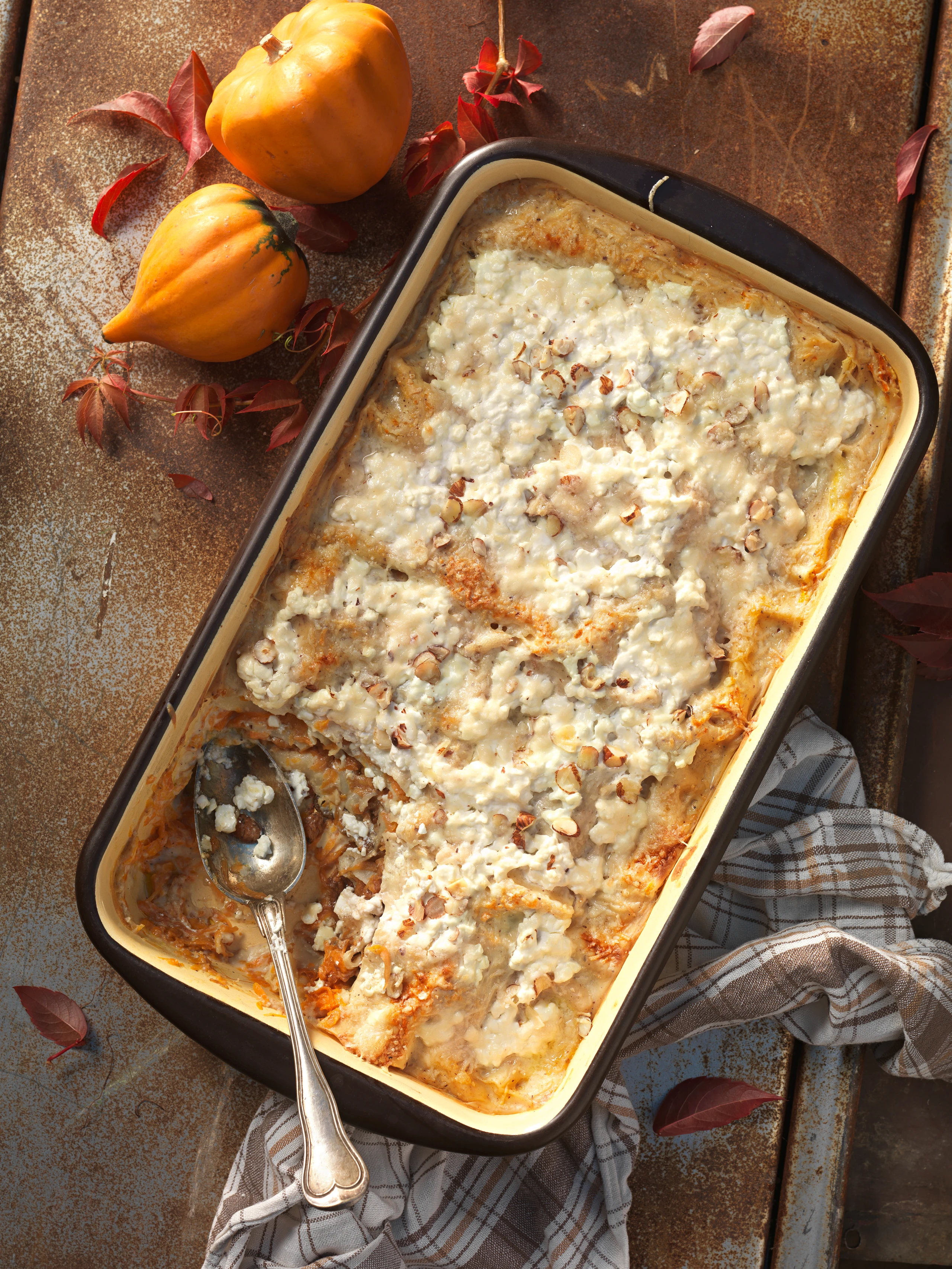 Kürbis-Haselnuss-Lasagne