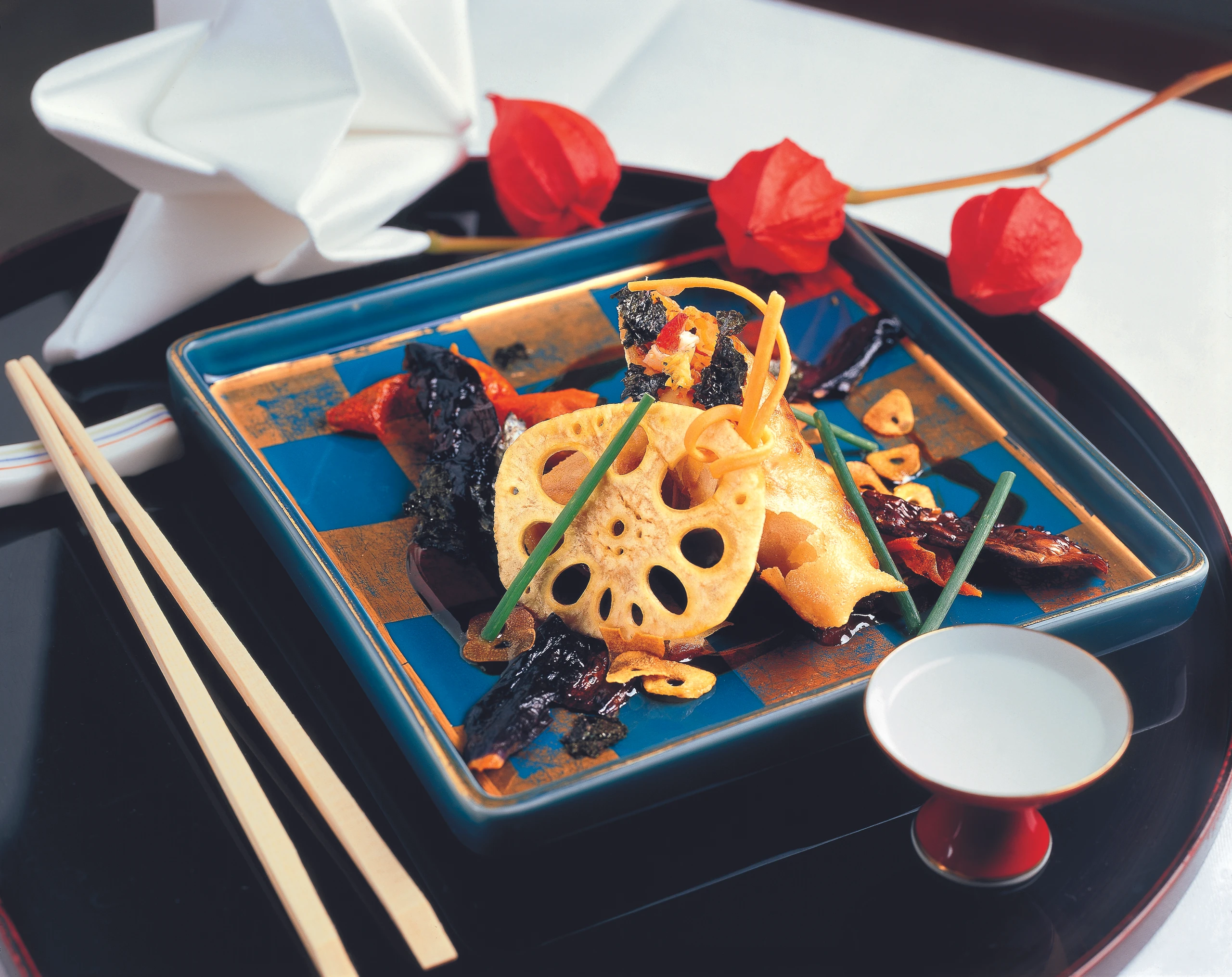 Frühlingsrollen mit Hummer und Kraut