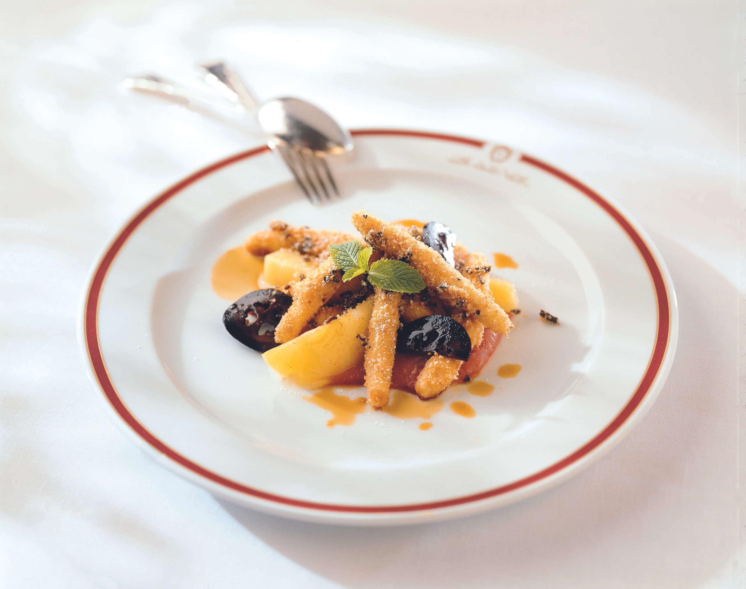 Topfen-Nussnudeln mit Bratapfelcreme