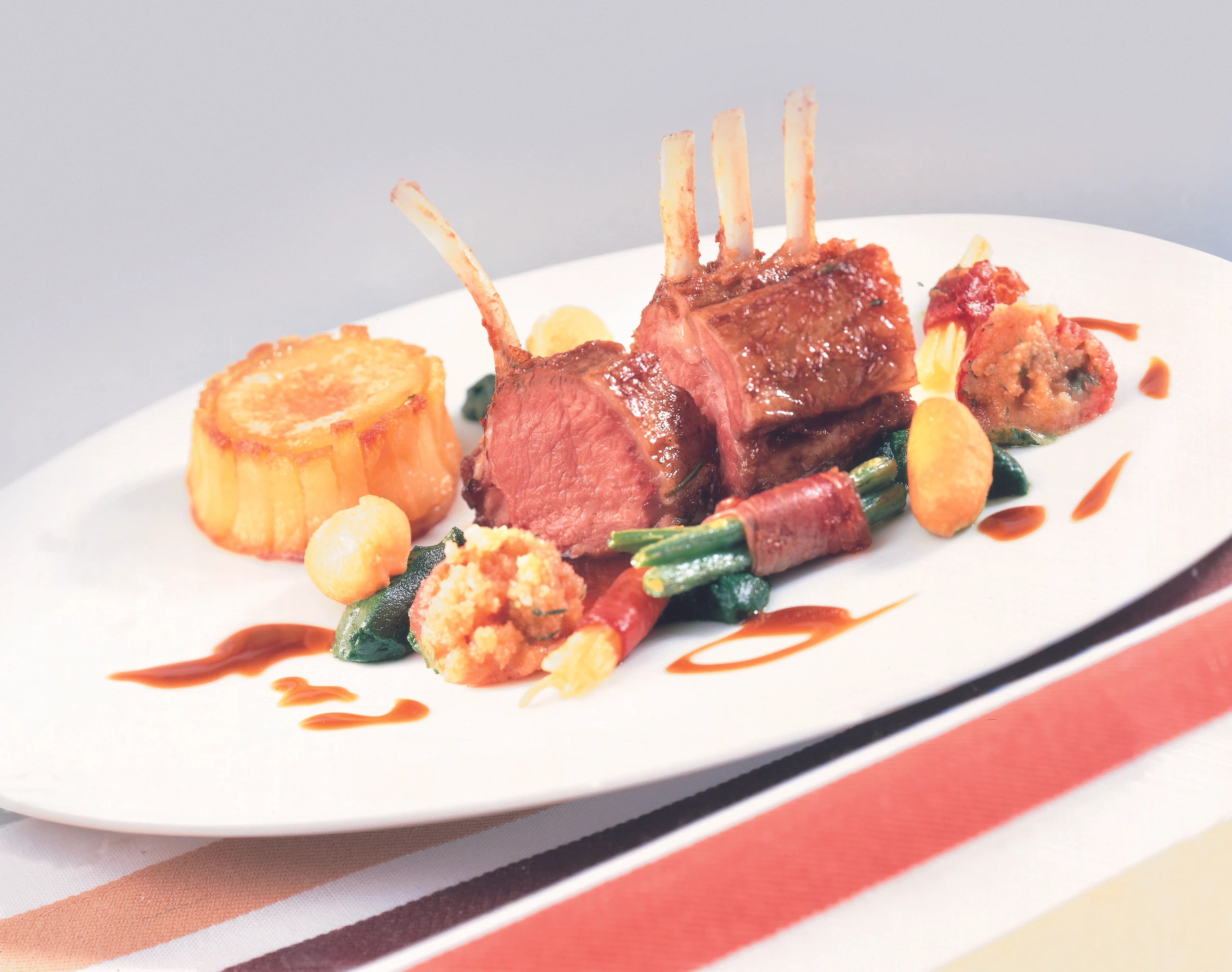 Gebratener Milchlammrücken