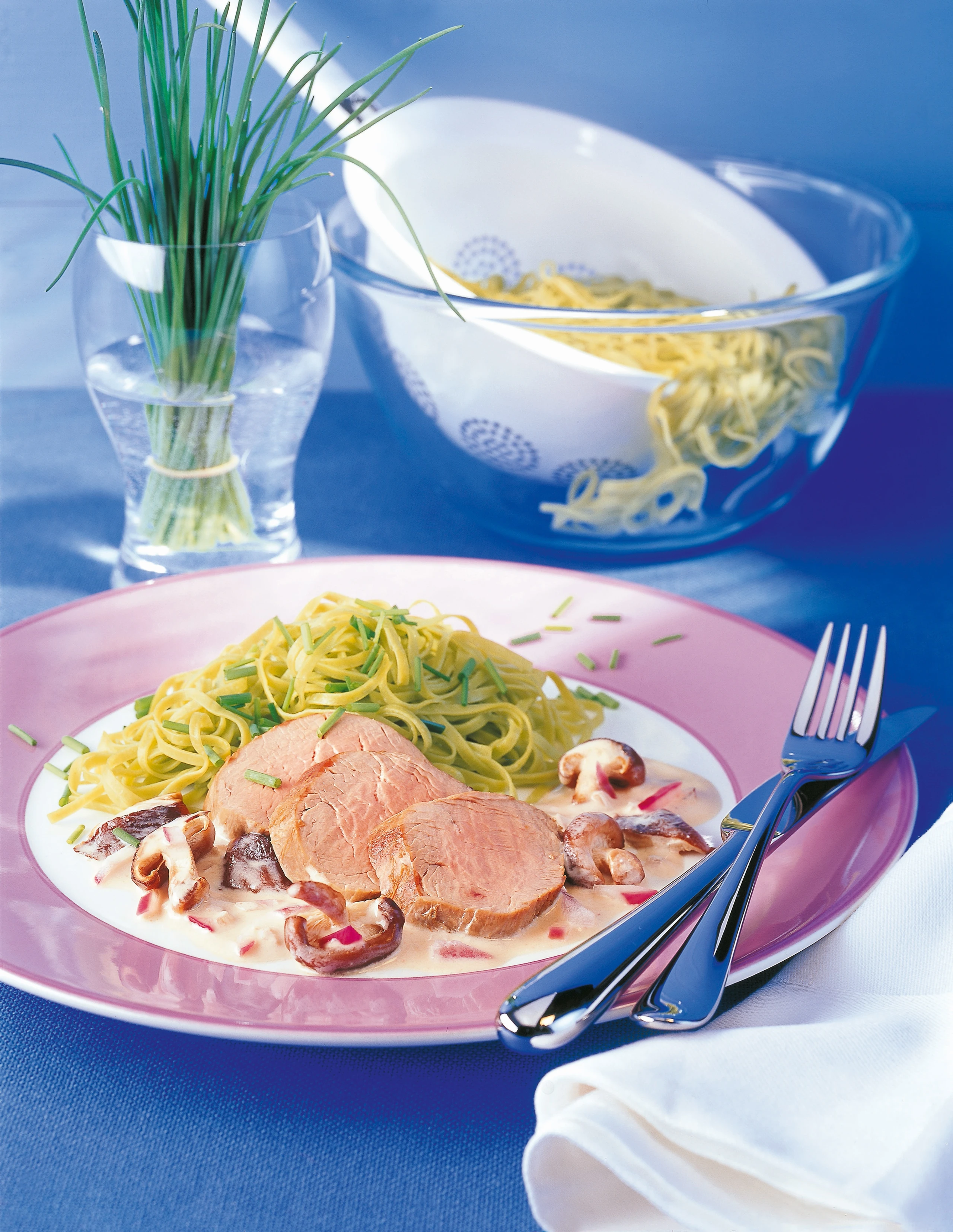 Schweinsfilet mit Schwammerlsauce