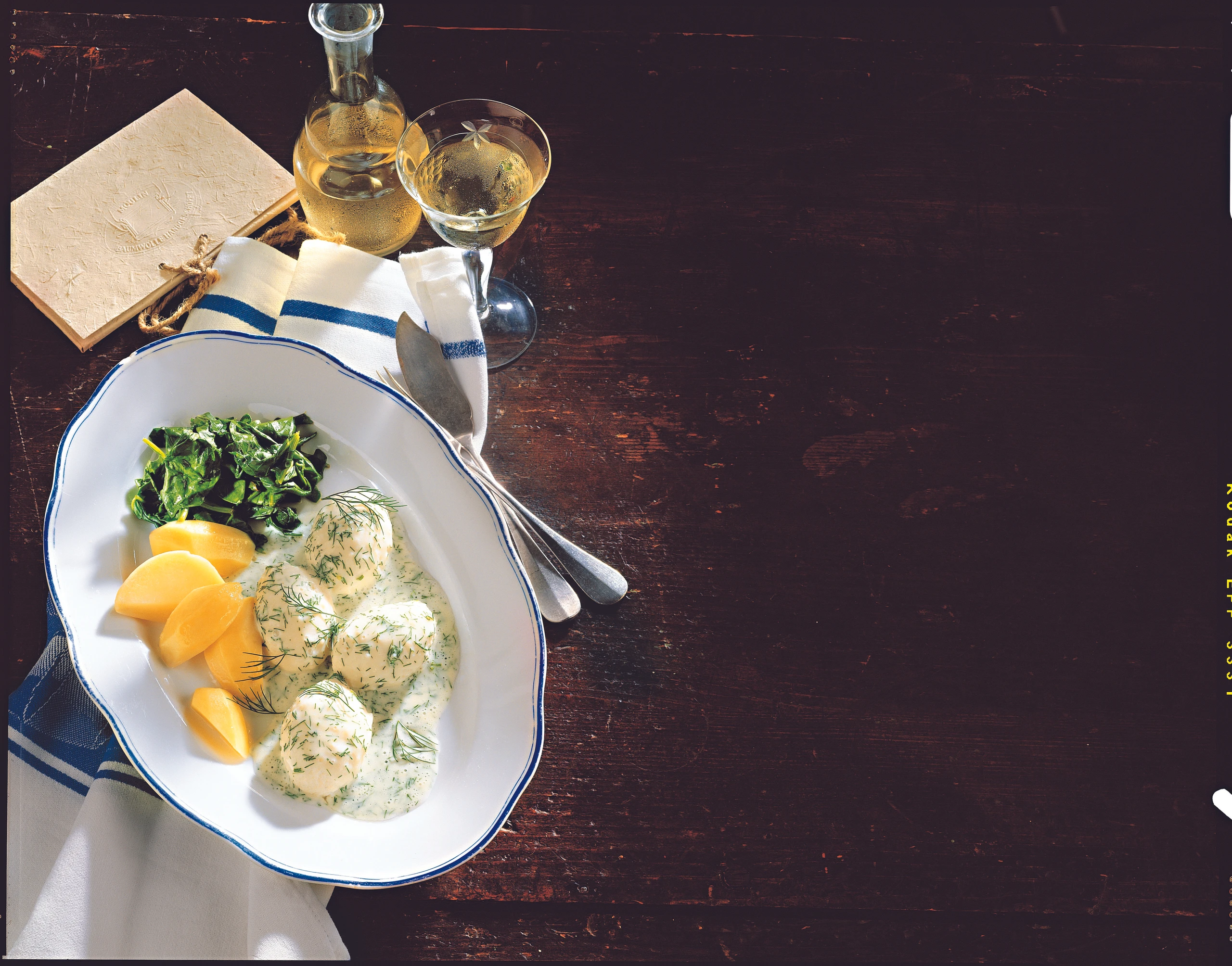 Hechtnockerl mit Dillsauce