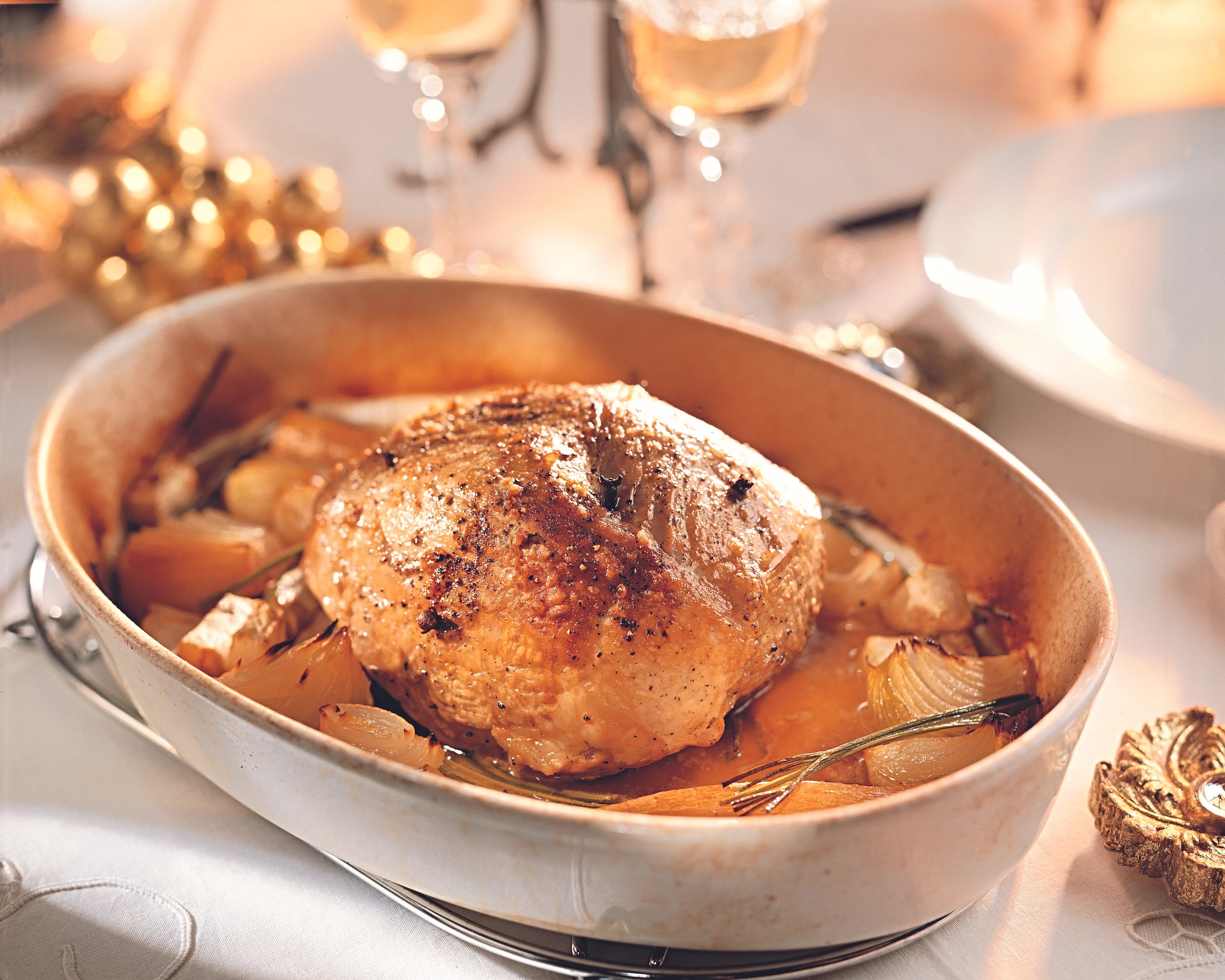 Gebratene Schweinsnuss mit Bockbiersauce