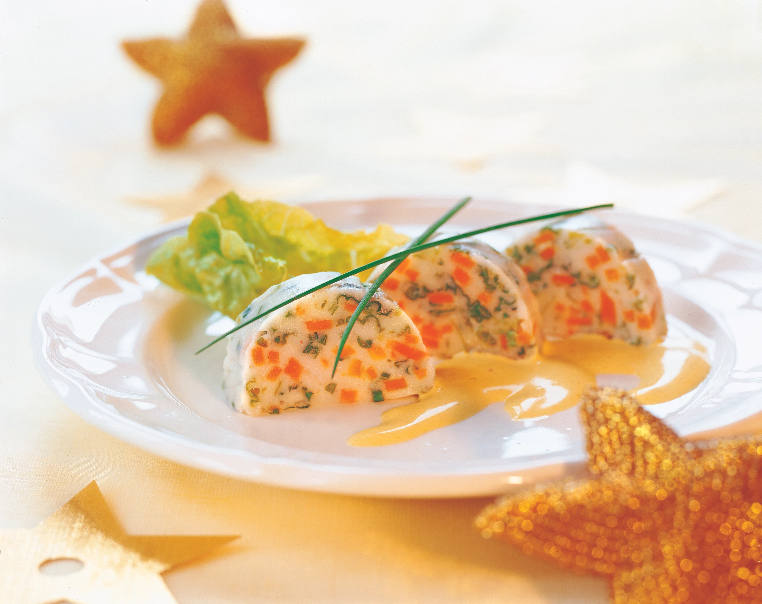 Gemüseterrine mit Currysauce