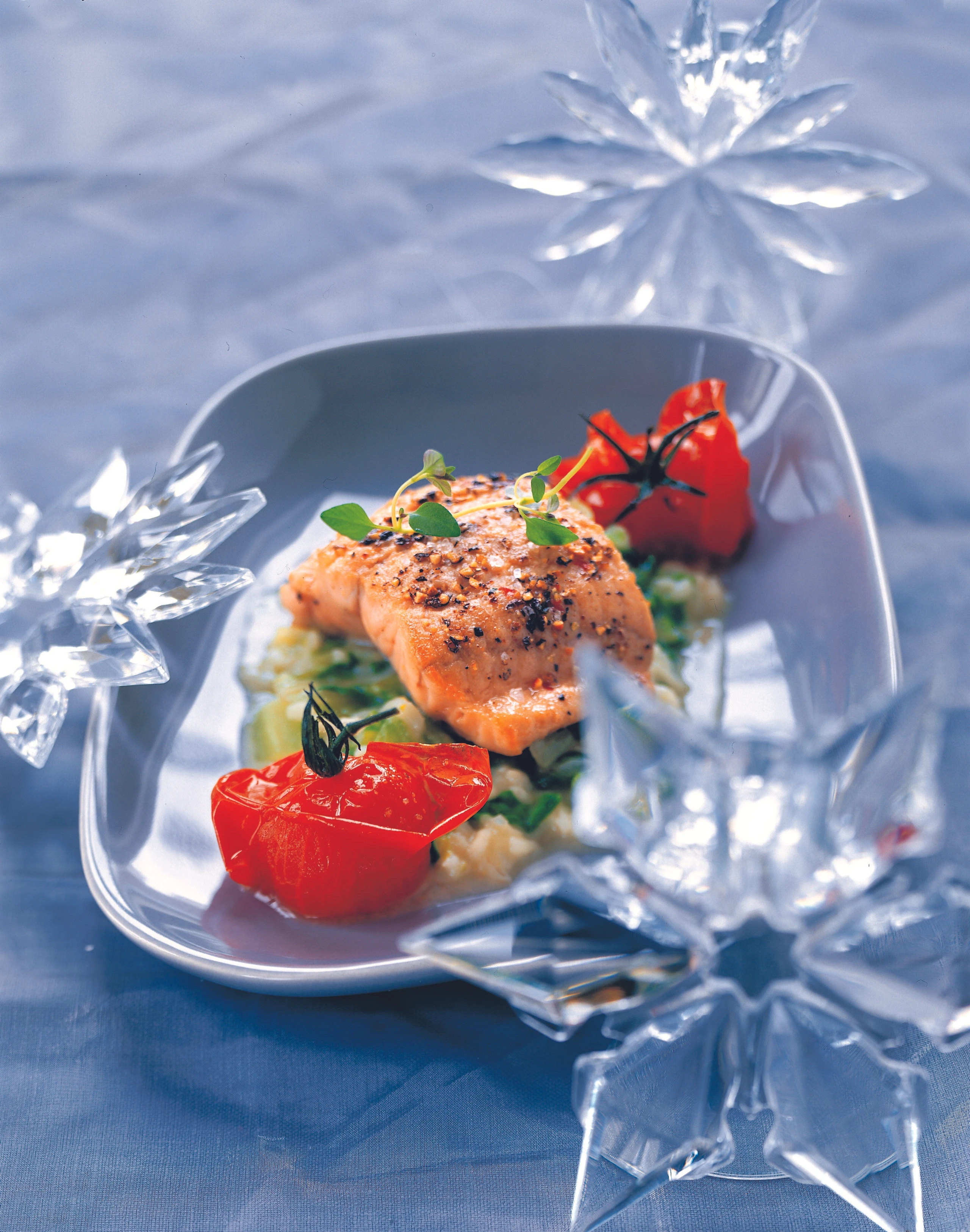 Welsfilet auf Kochsalat-Risotto