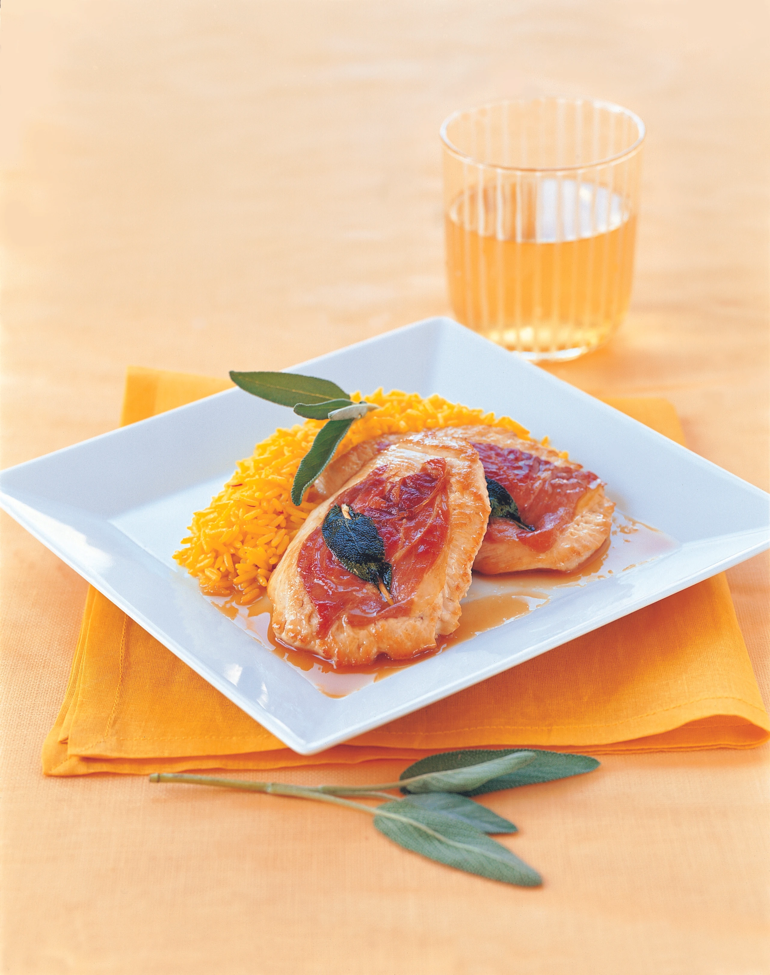 Schnitzel mit Schinken und Salbei