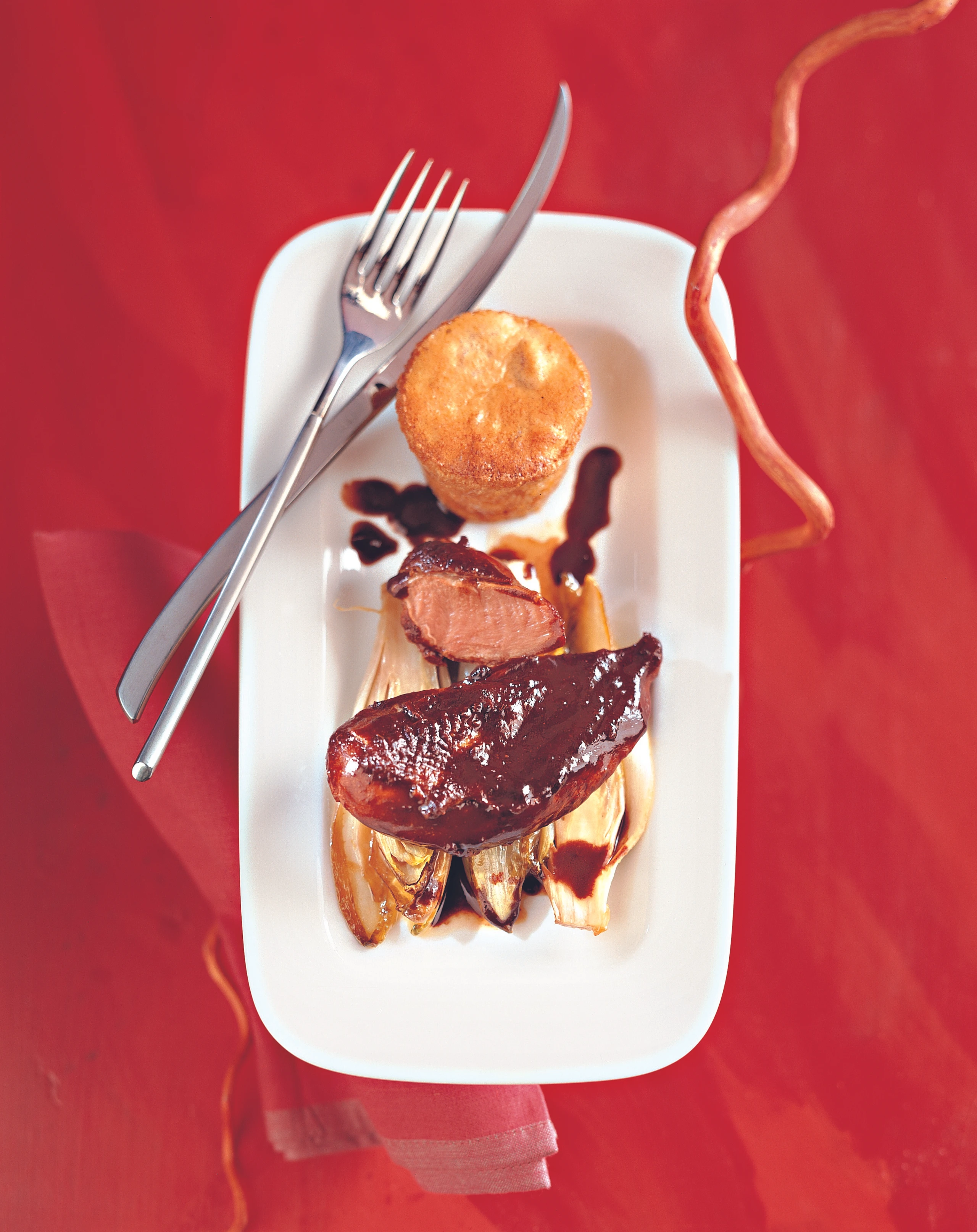 Fasanenbrust mit Kaffee-Schokosauce