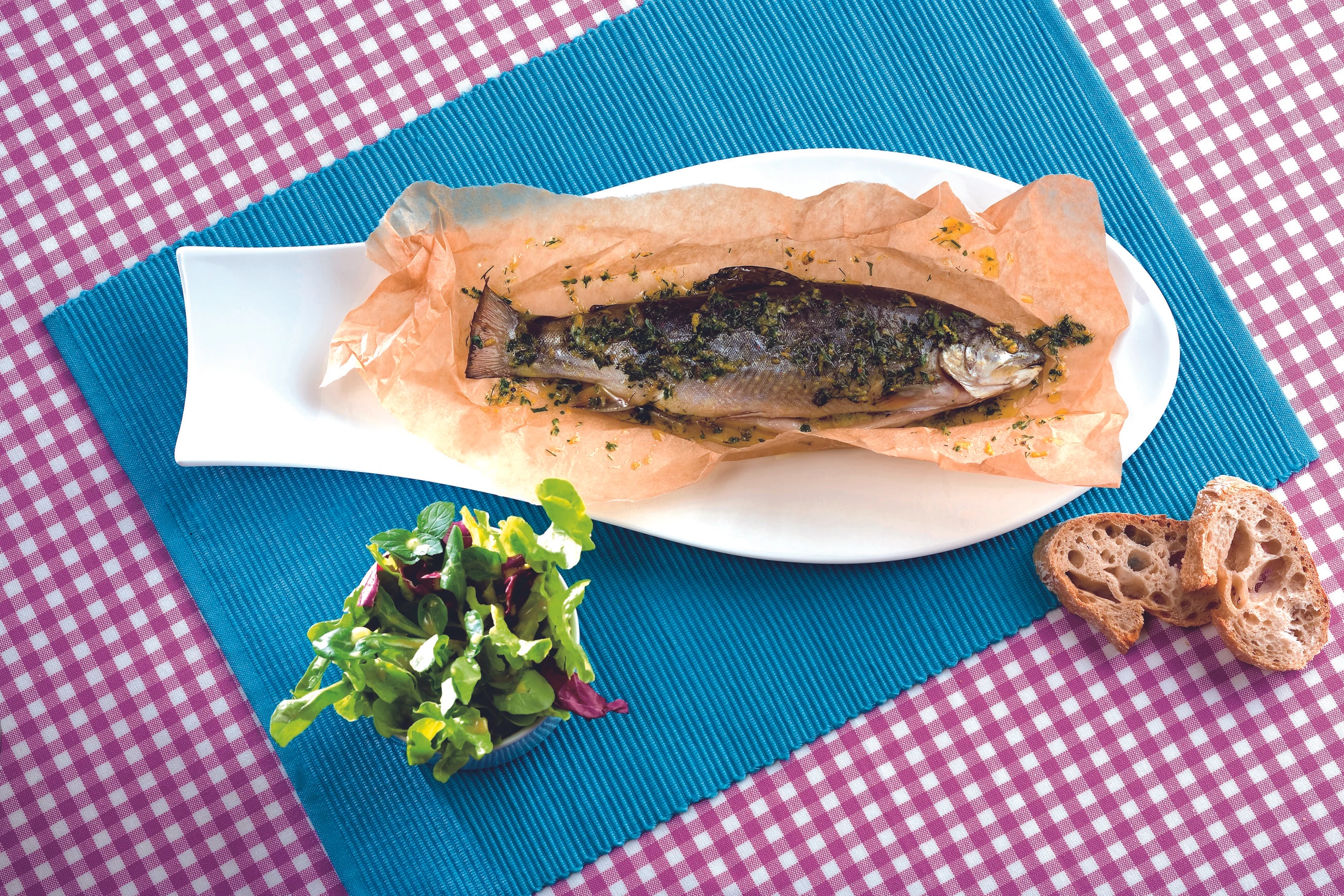 Saibling im Pergament