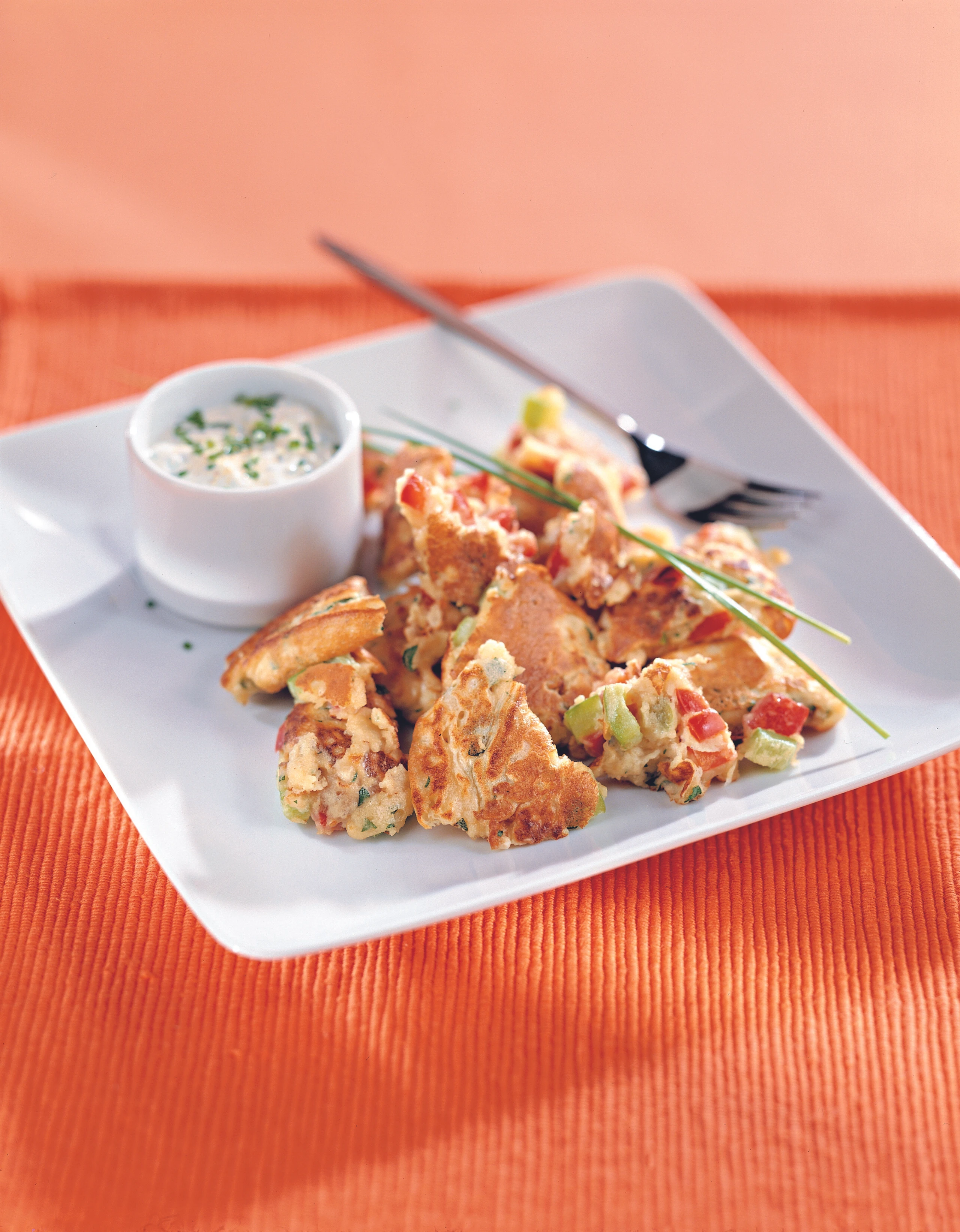 Gemüseschmarrn mit Schnittlauchsauce