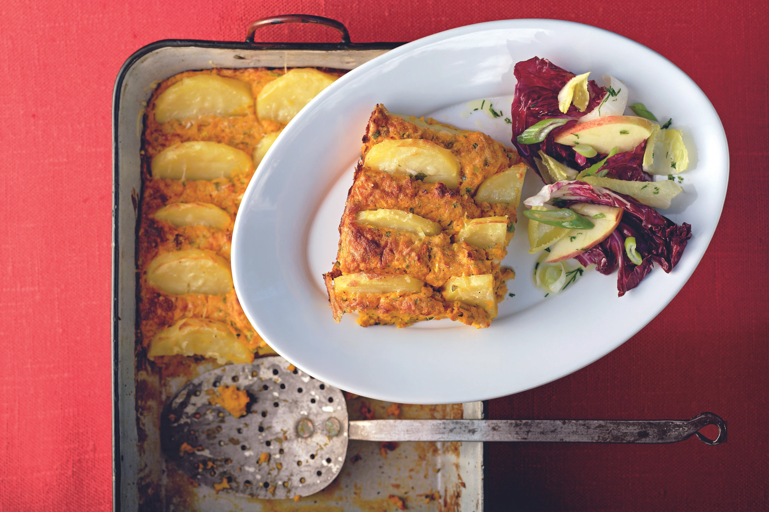 Kürbis-Erdäpfel-Gratin