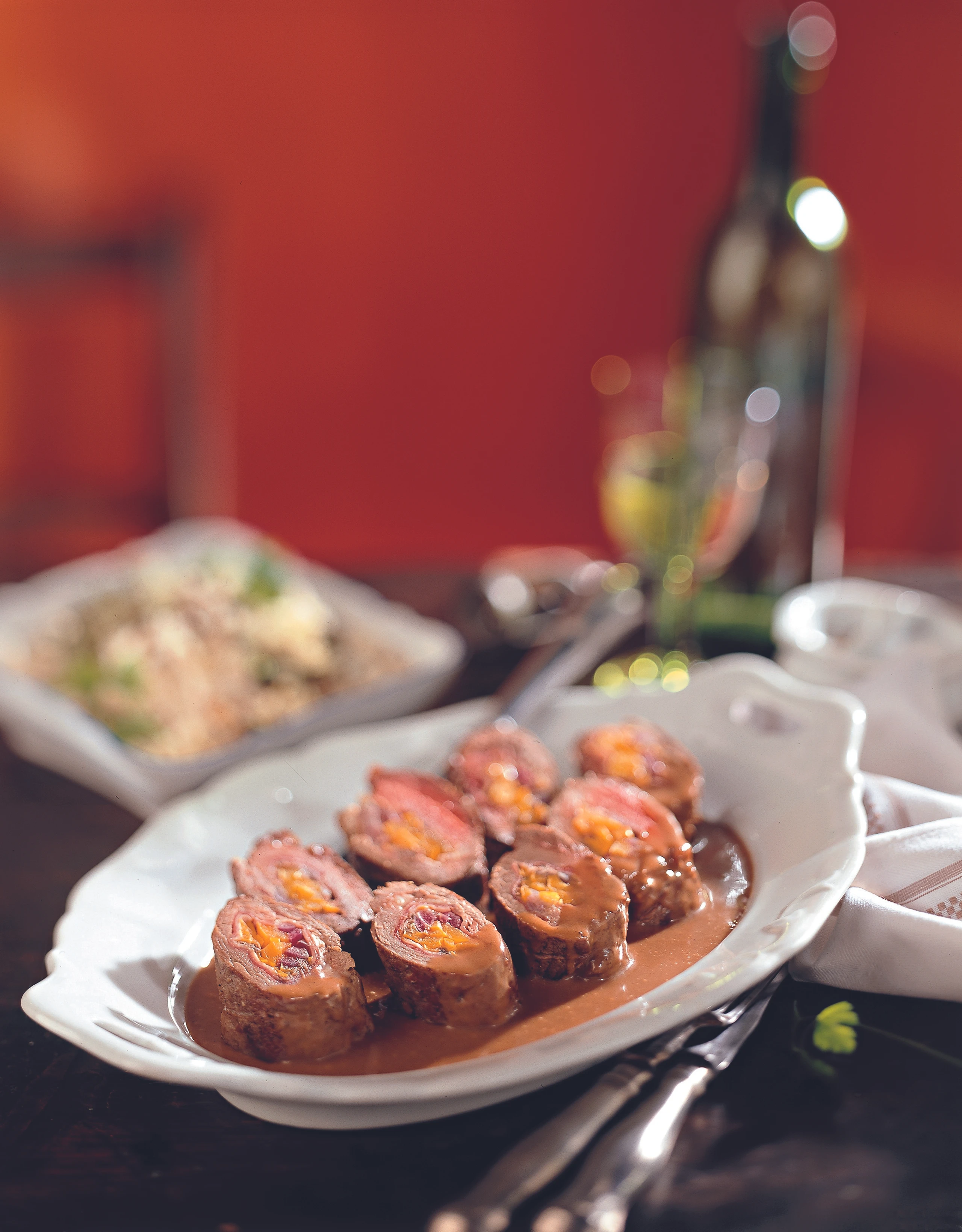 Gefüllter Rostbraten mit Körndl-Reis