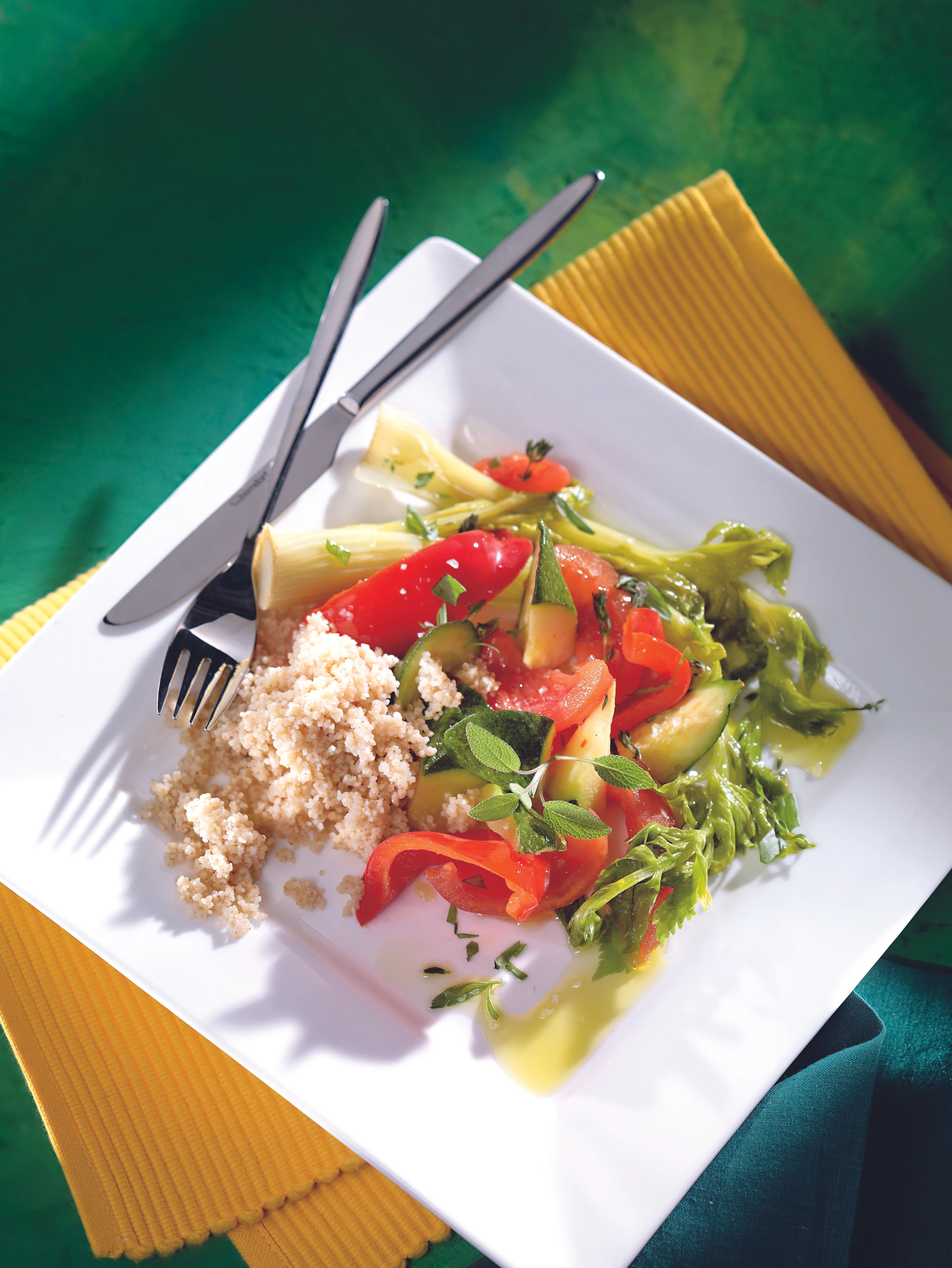 Mediterranes Gemüse mit Couscous