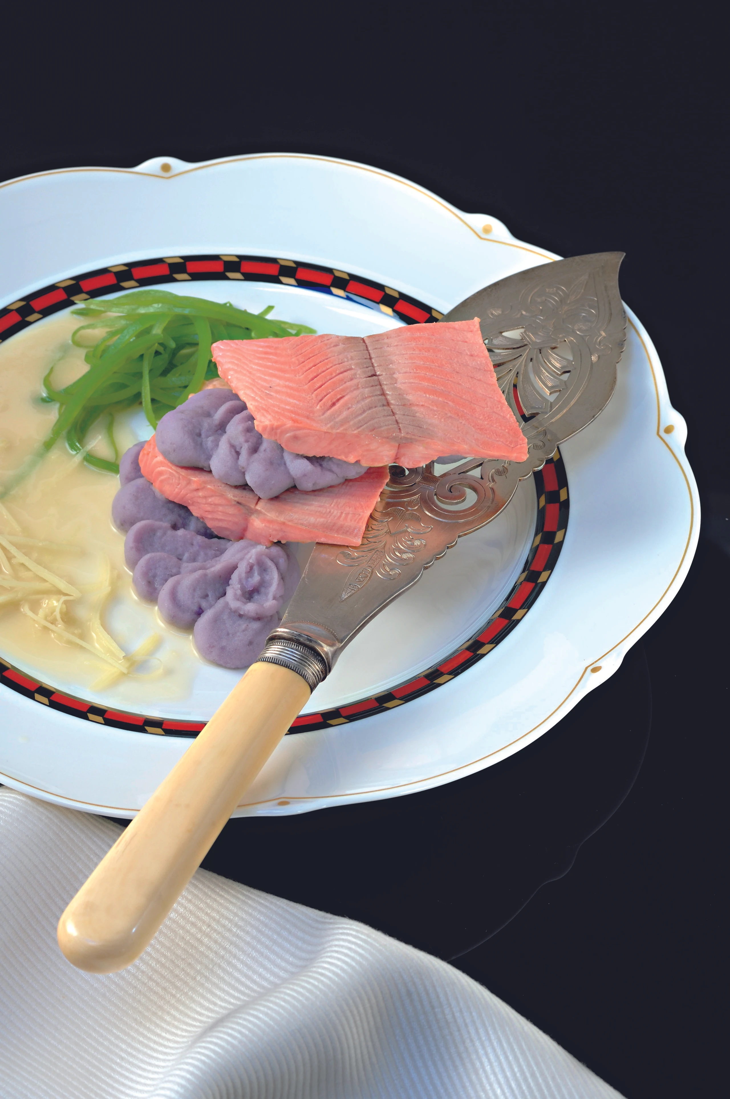 Lachsforelle mit Ingwersauce