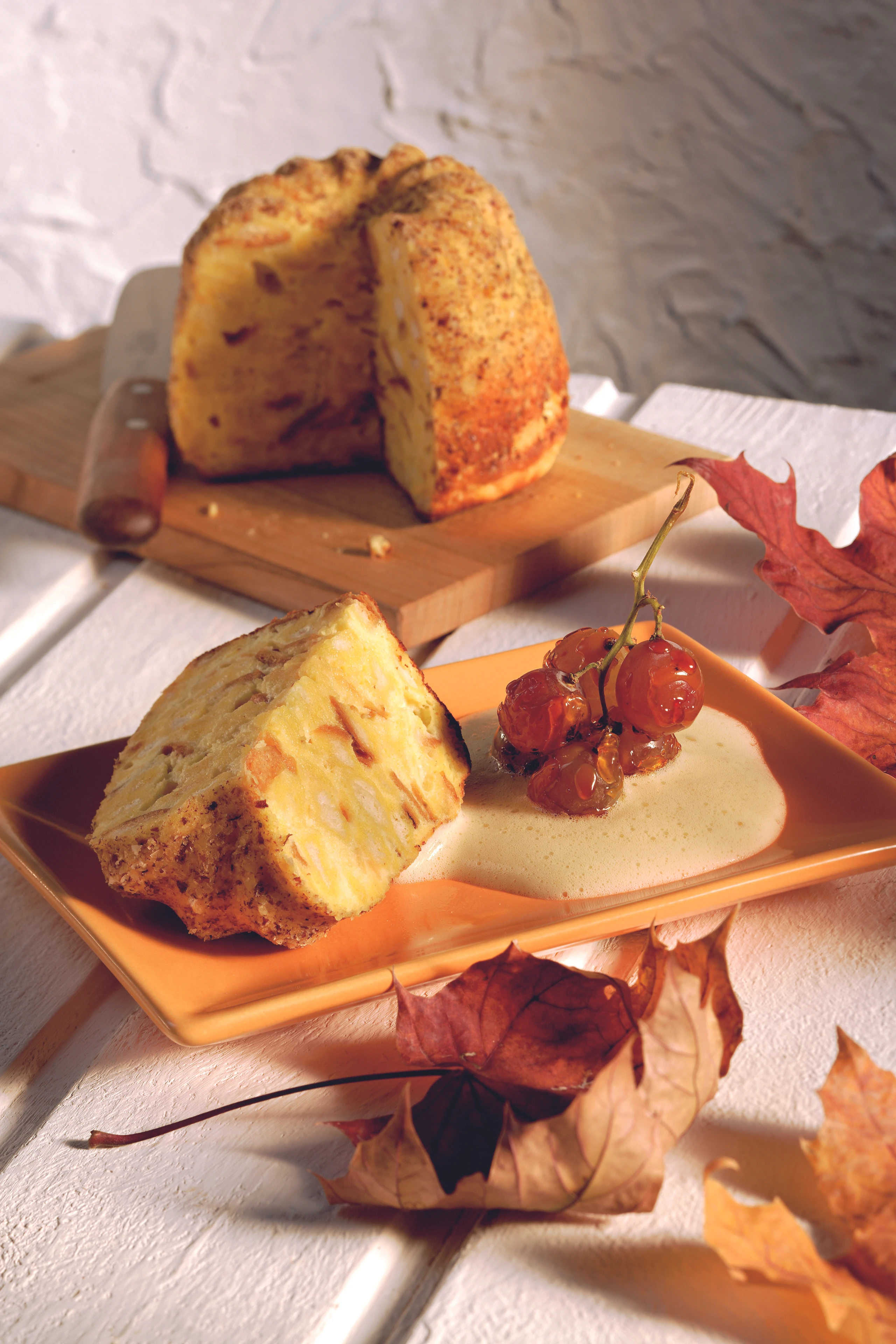 Warmer Briocheauflauf mit Topfen