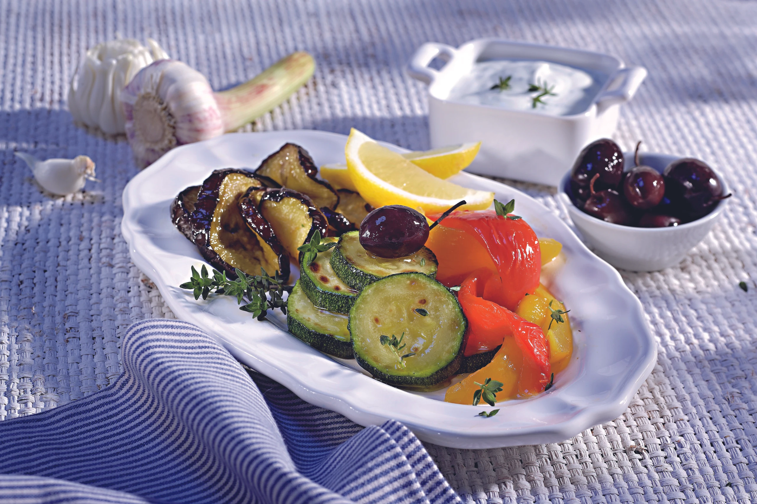 Antipasti mit Kräuter-Dressing