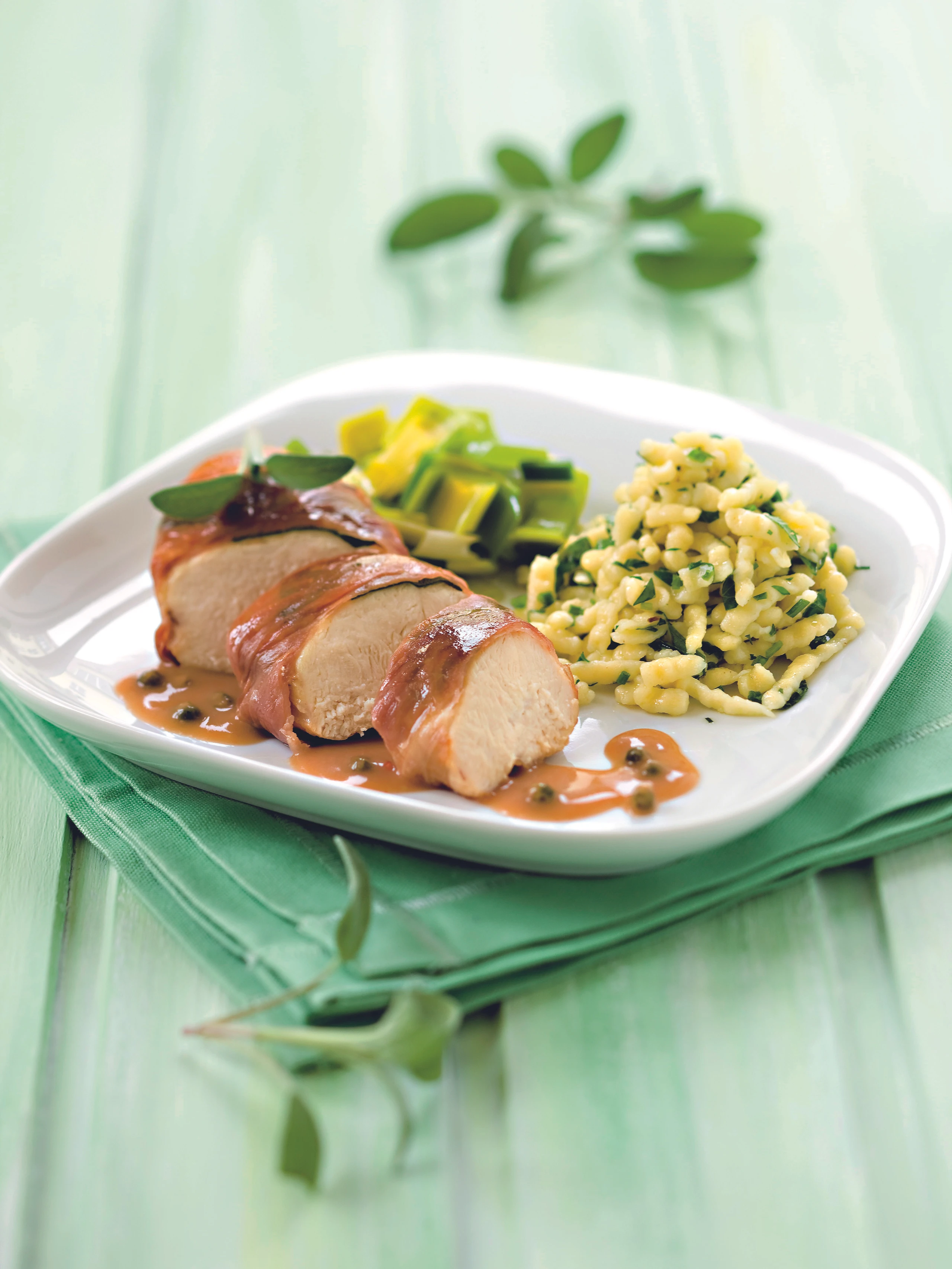 Hühnerfilets mit Schinken und Salbei