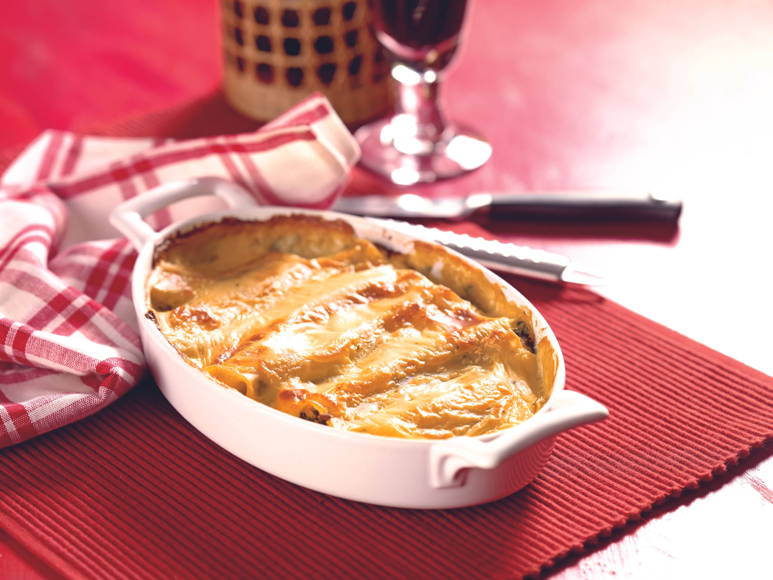 Cannelloni mit Schafkäse-Spinatfülle