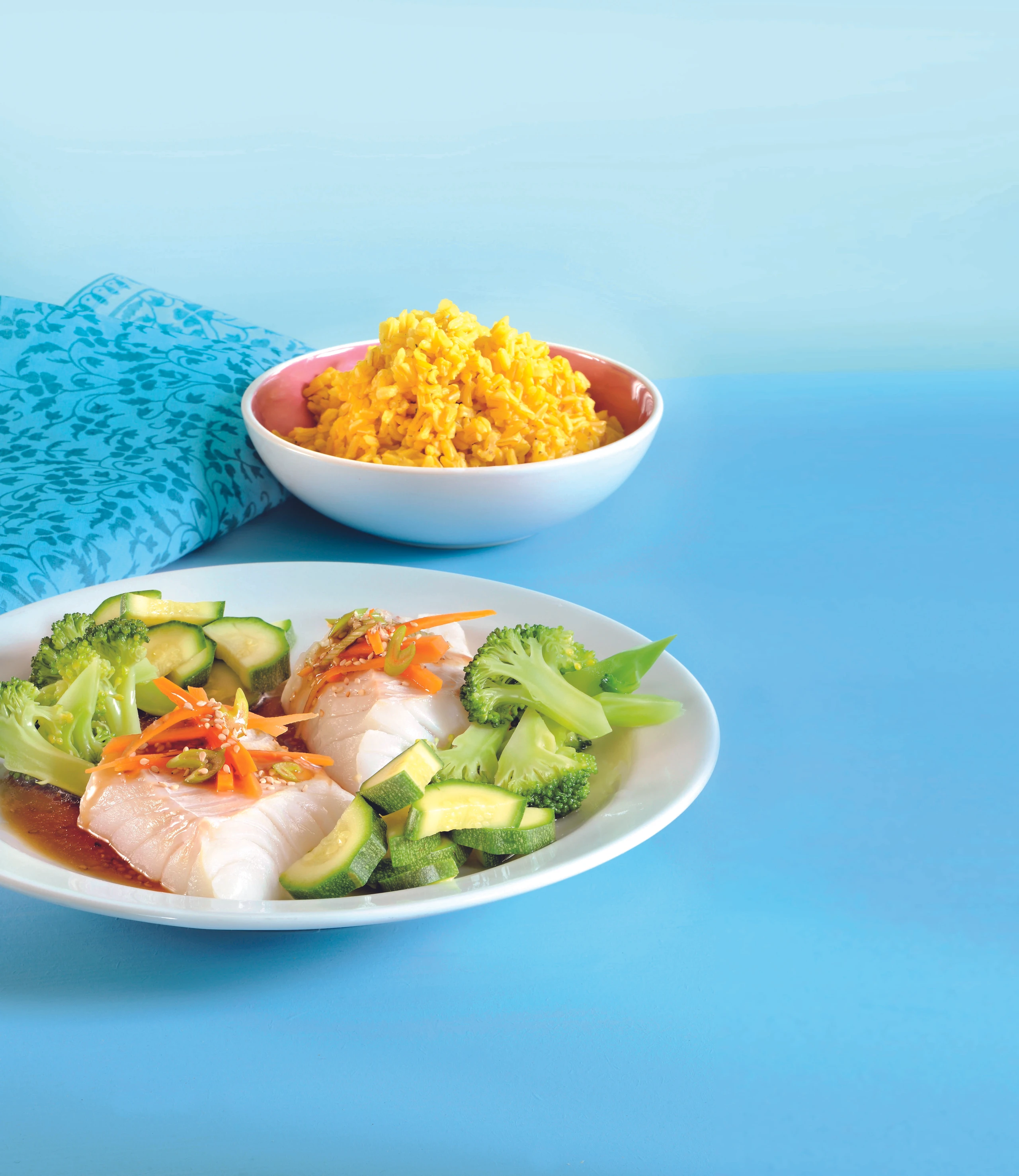 Fischfilet im grünen Bett